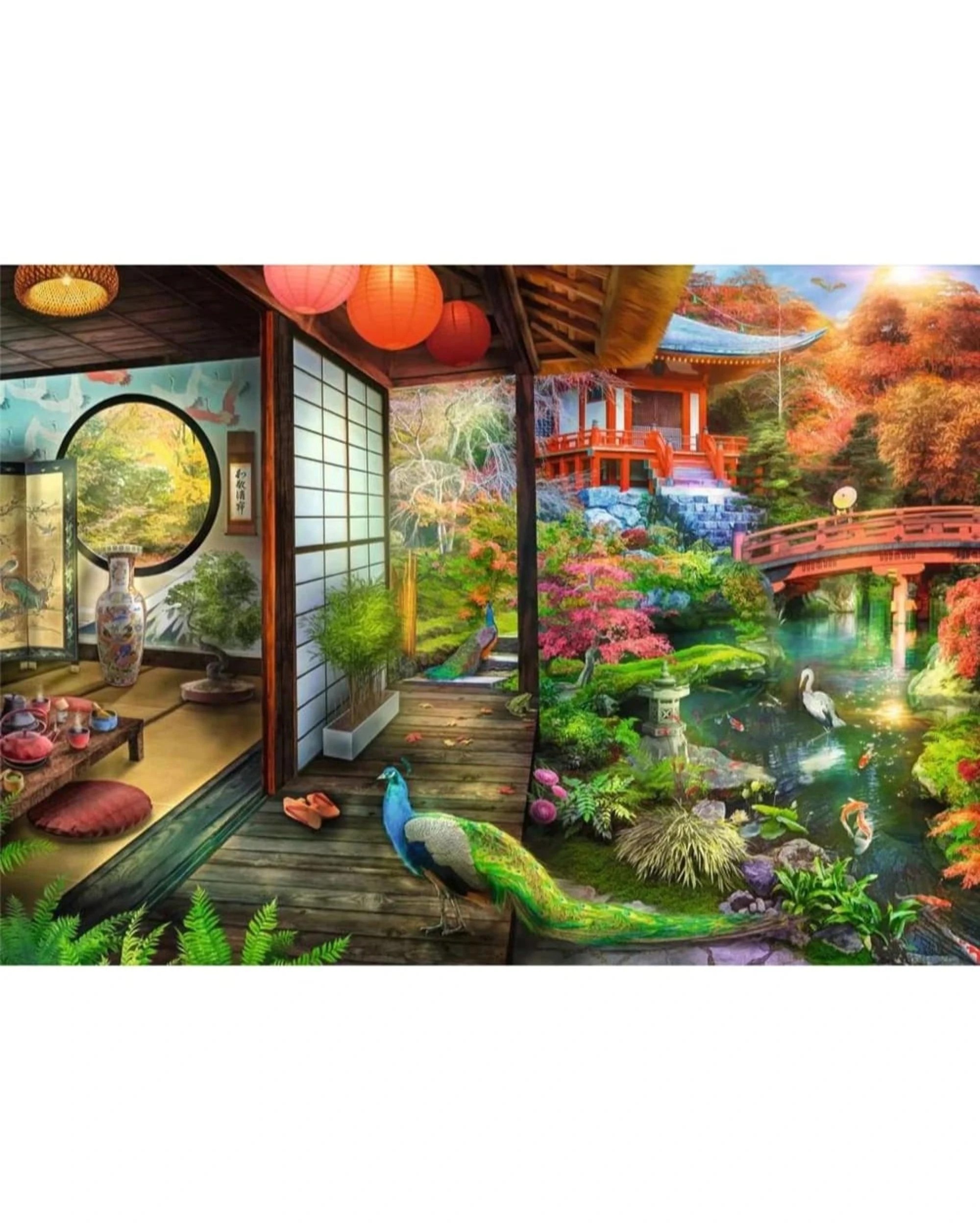 2 Ravensburger Japanese Garden Teahouse 1000 Piece Jigsaw Puzzle, 2 of 2