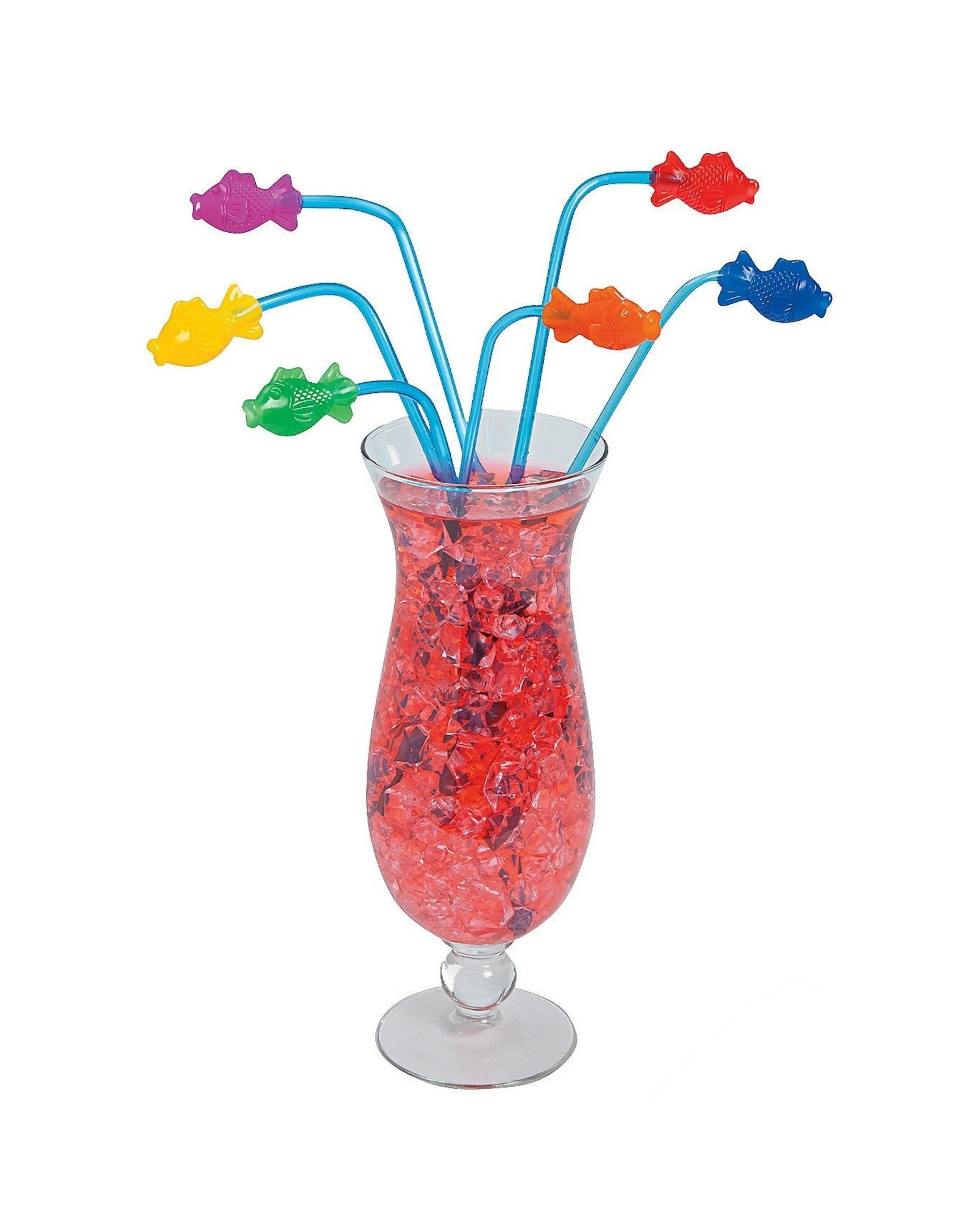 1 Fun Express Plastic Fish Straws Pack of 12 - Multi, 1 of 2