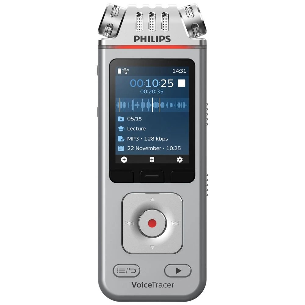 1 Philips DVT4115 3-Mic Digital Voice Recorder, 1 of 7