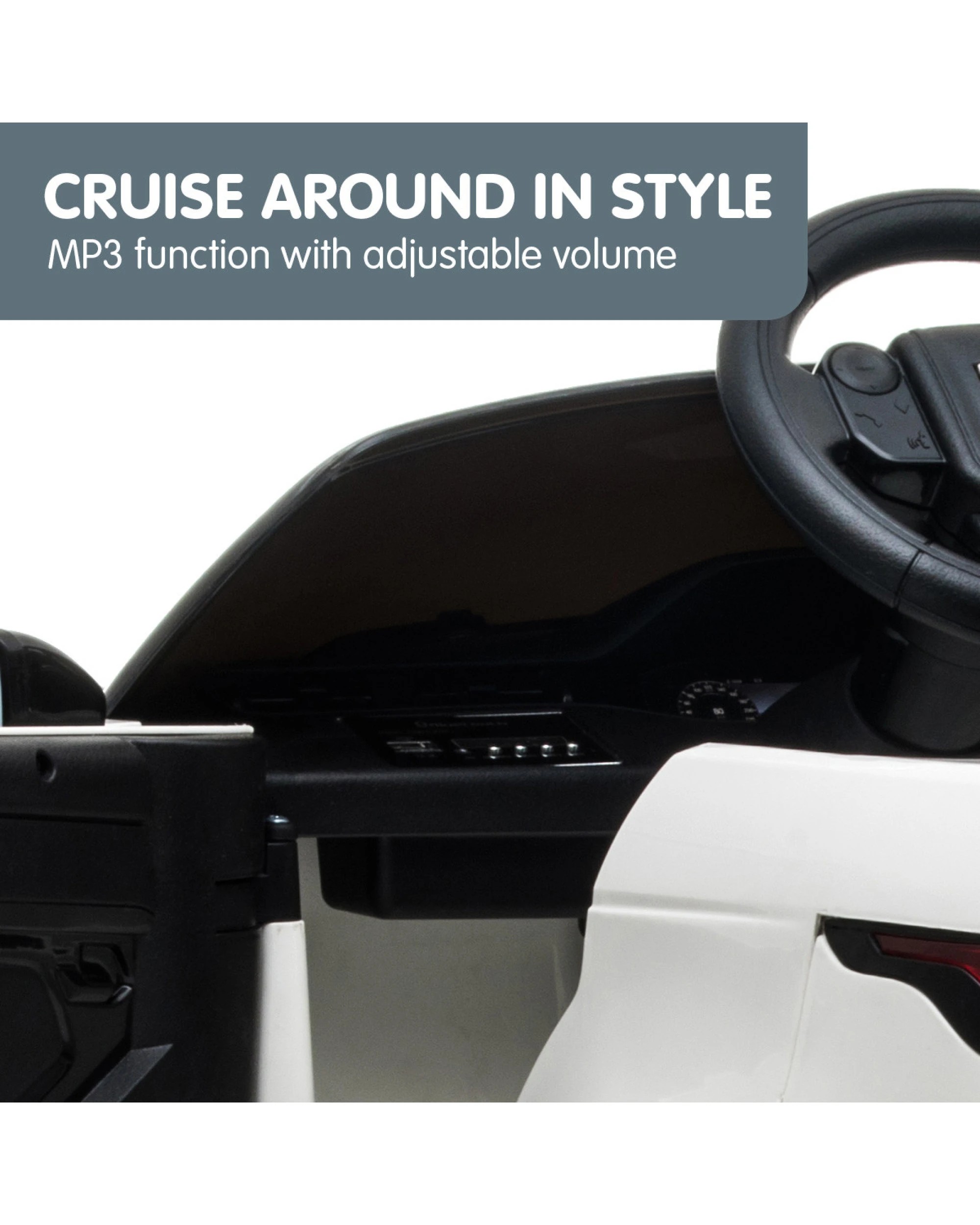 4 Kahuna Land Rover Licensed Kids Electric Ride On Car Remote Control - White, 4 of 10