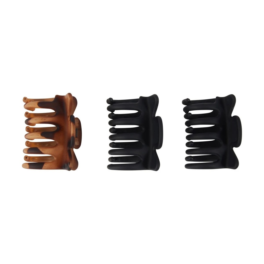 2 OXX Haircare 3 Piece Black and Tort Claw Hair Clips, 2 of 3