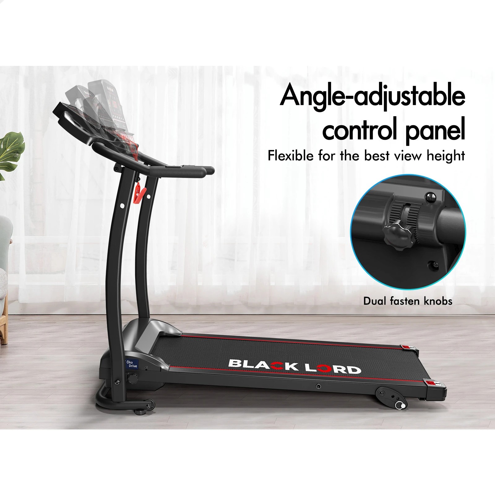 7 Black Lord Treadmill Electric Exercise Running Machine Foldable Home Gym Fitness, 7 of 8