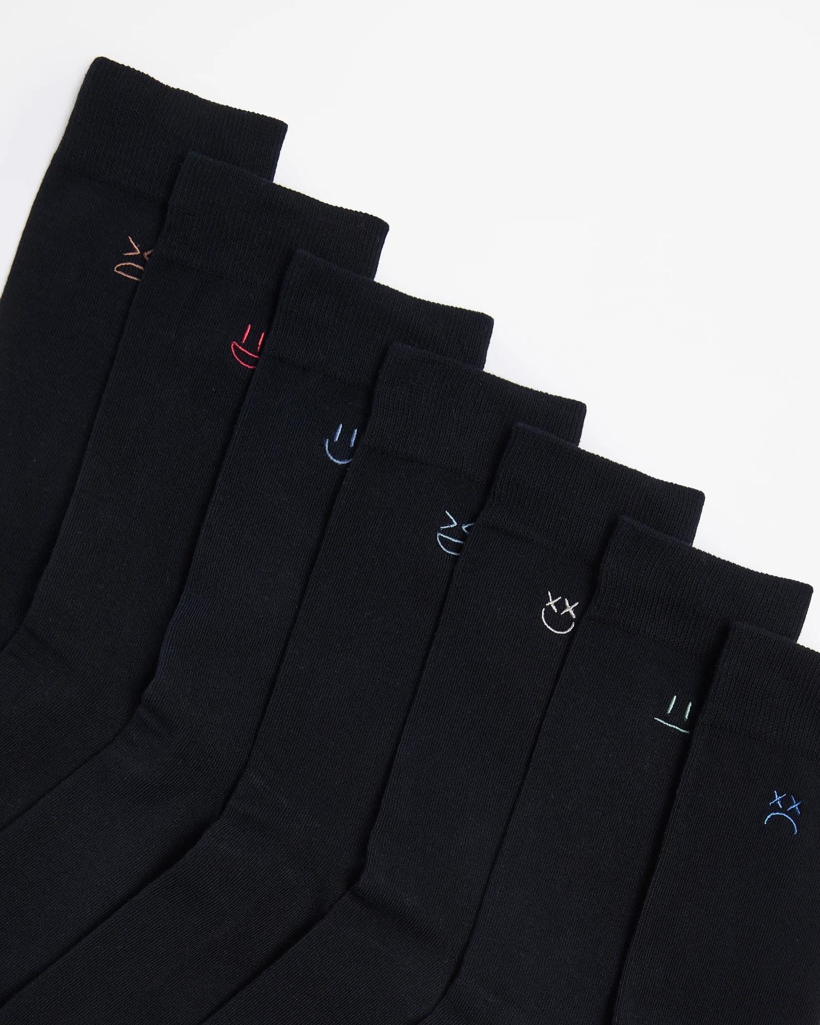 2 7 Pack Days Of The Week Business Crew Socks - Maxx BLACK, 2 of 3