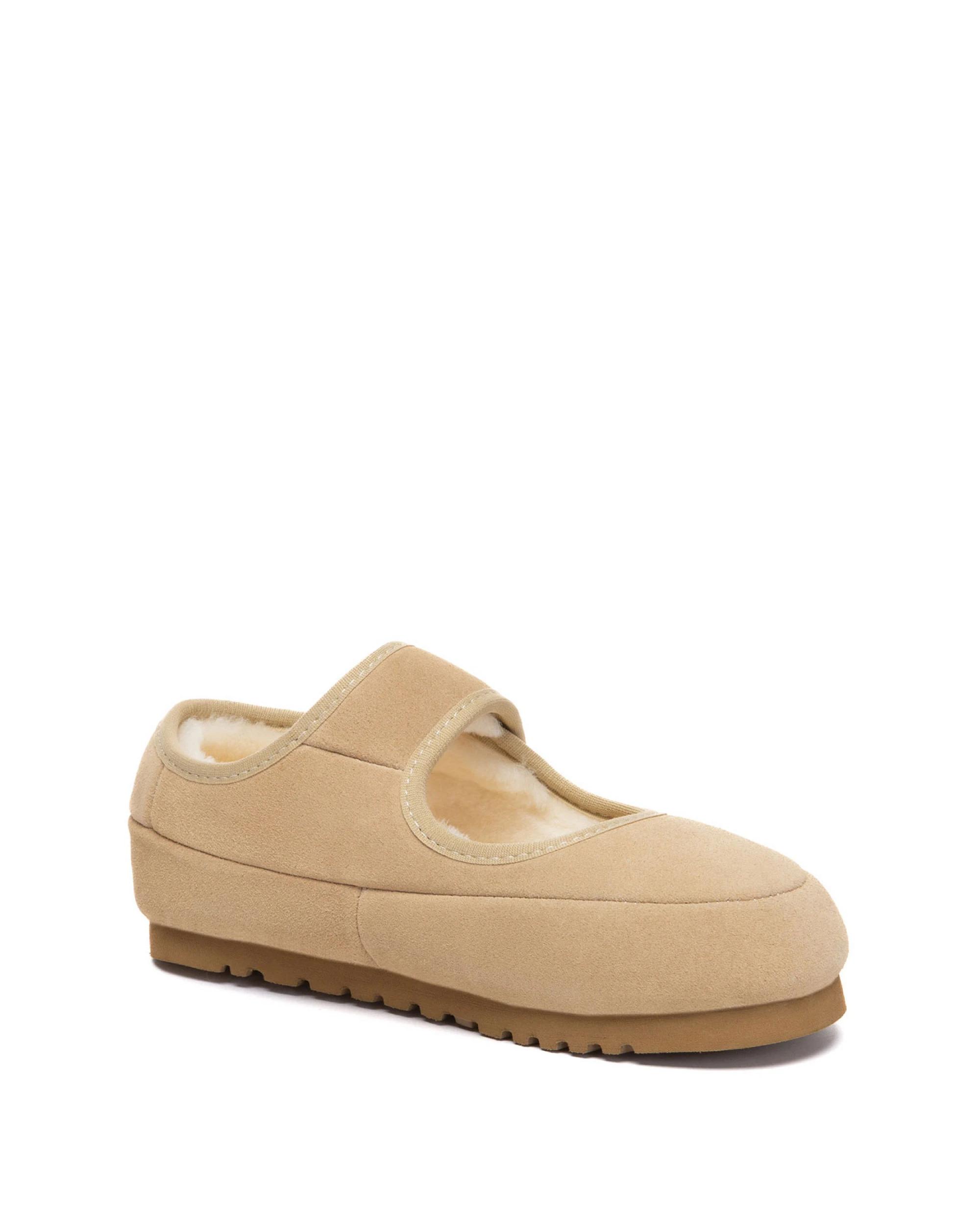 2 Australian Shepherd UGG Kids Mary Jane Velvi Slippers SAND, 2 of 5