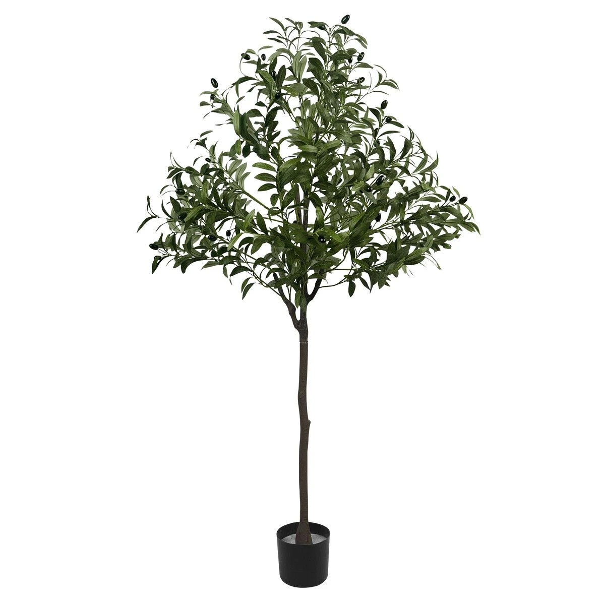 5 AUSWAY Artificial Olive Tree Imitation Plant Fake Green Faux Potted, 5 of 5