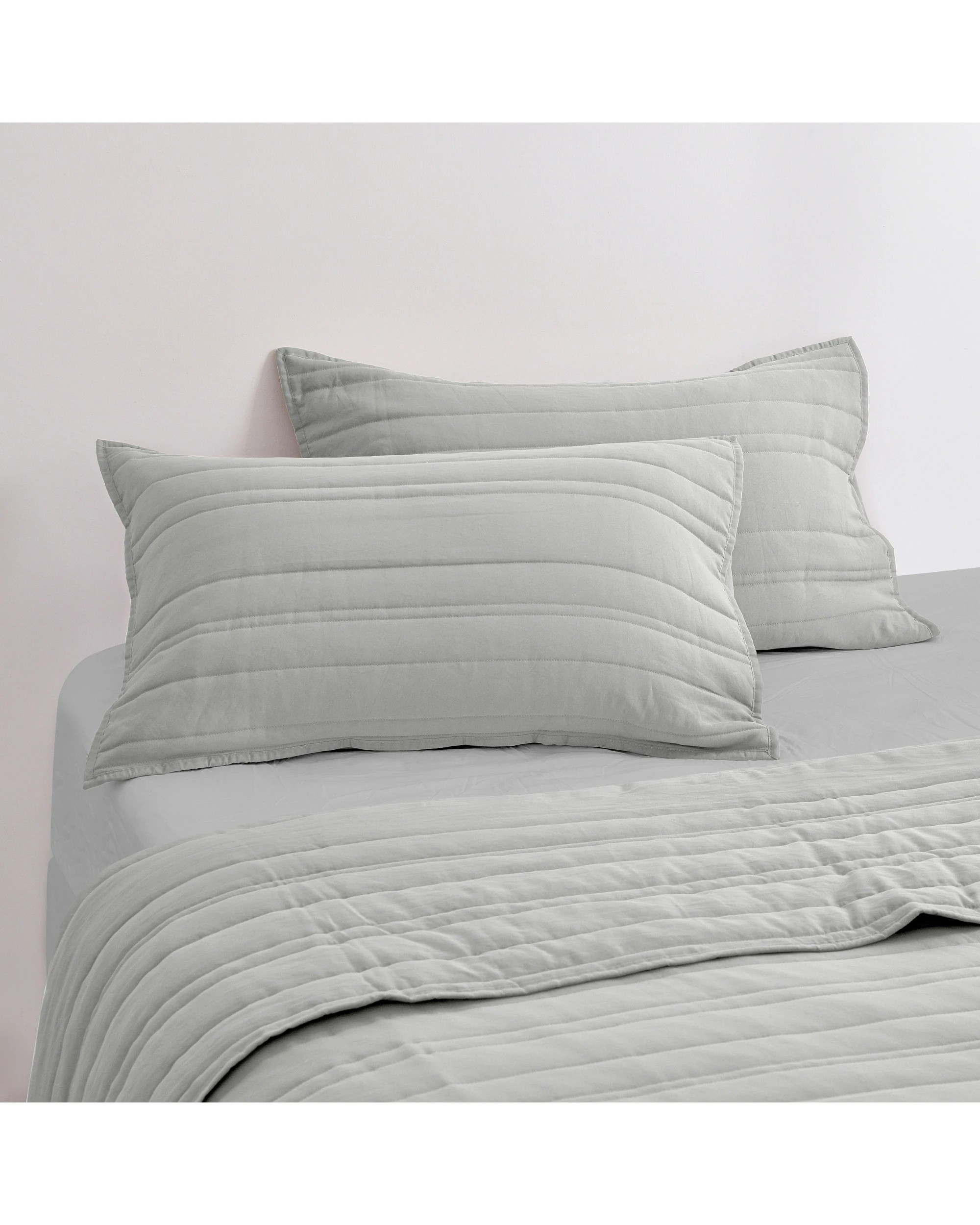 Dreamaker Superfine Washed Microfibre Stripe Quilted European ...