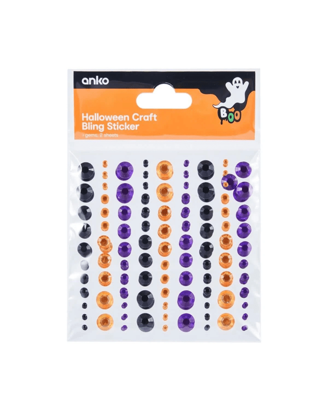 2 Pack Halloween Craft Bling Stickers - 