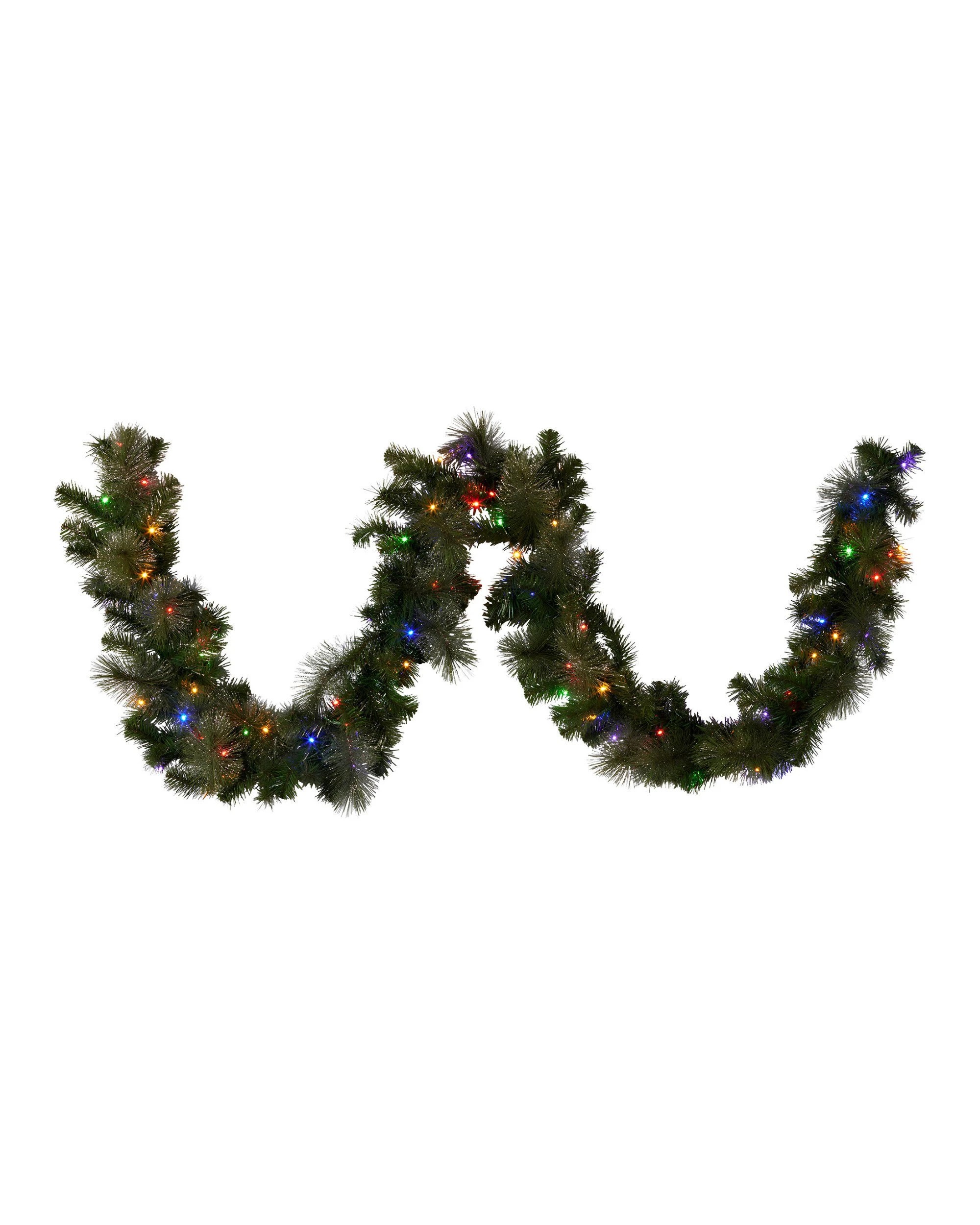 1 Christabelle 2.7m Christmas Garland With Led Lights Glittery Gold Pine Mantle Decoration Ornament, 1 of 7