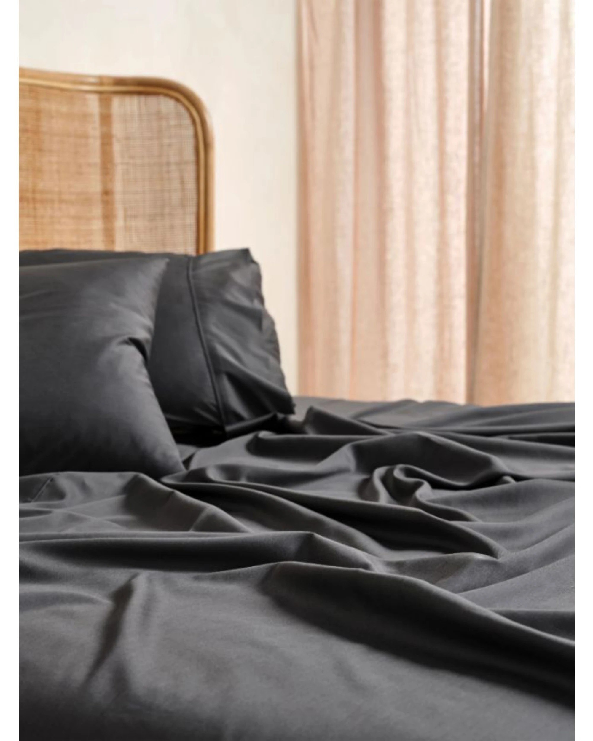3 Linen House Nara Sheet Set - King Bed - Black, 3 of 3