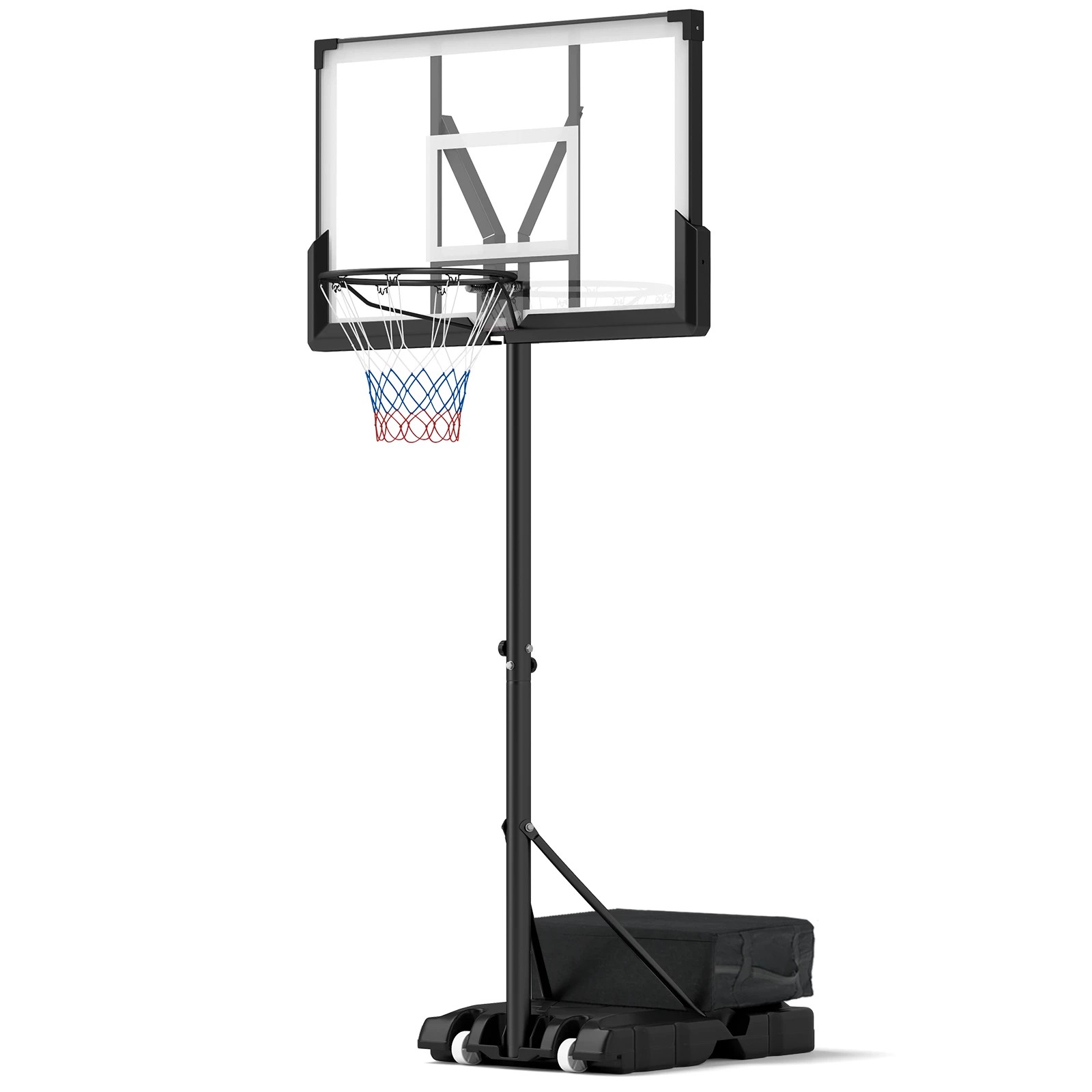 1 Costway 367cm Portable Basketball Hoop Stand Adjustable Ring System w/Resistant Backboard, 1 of 1