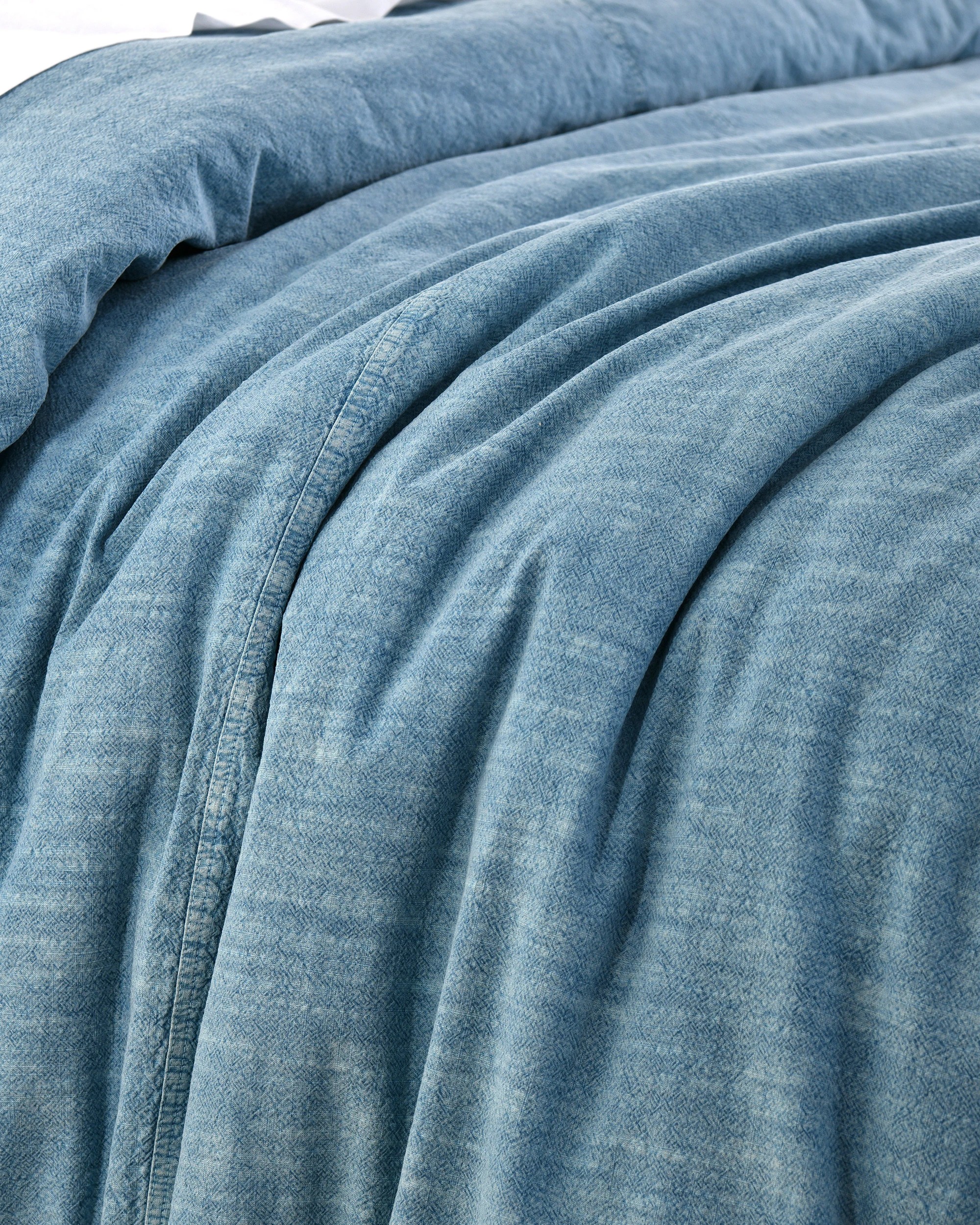 8 Dreamaker Ryder Denim Style Quilt Cover Set - King Bed - Indigo Blue, 8 of 8