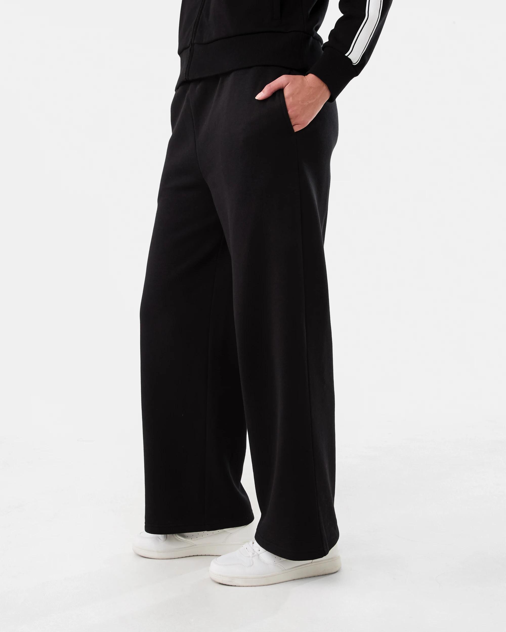 2 Wide Leg Trackpants Black, 2 of 5