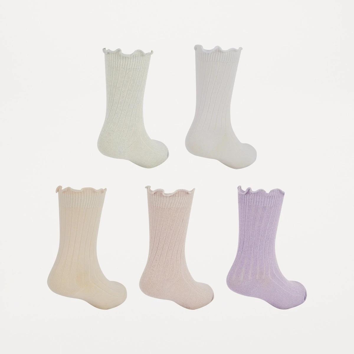 2 5 Pack Crew Socks Pur Solid, 2 of 3