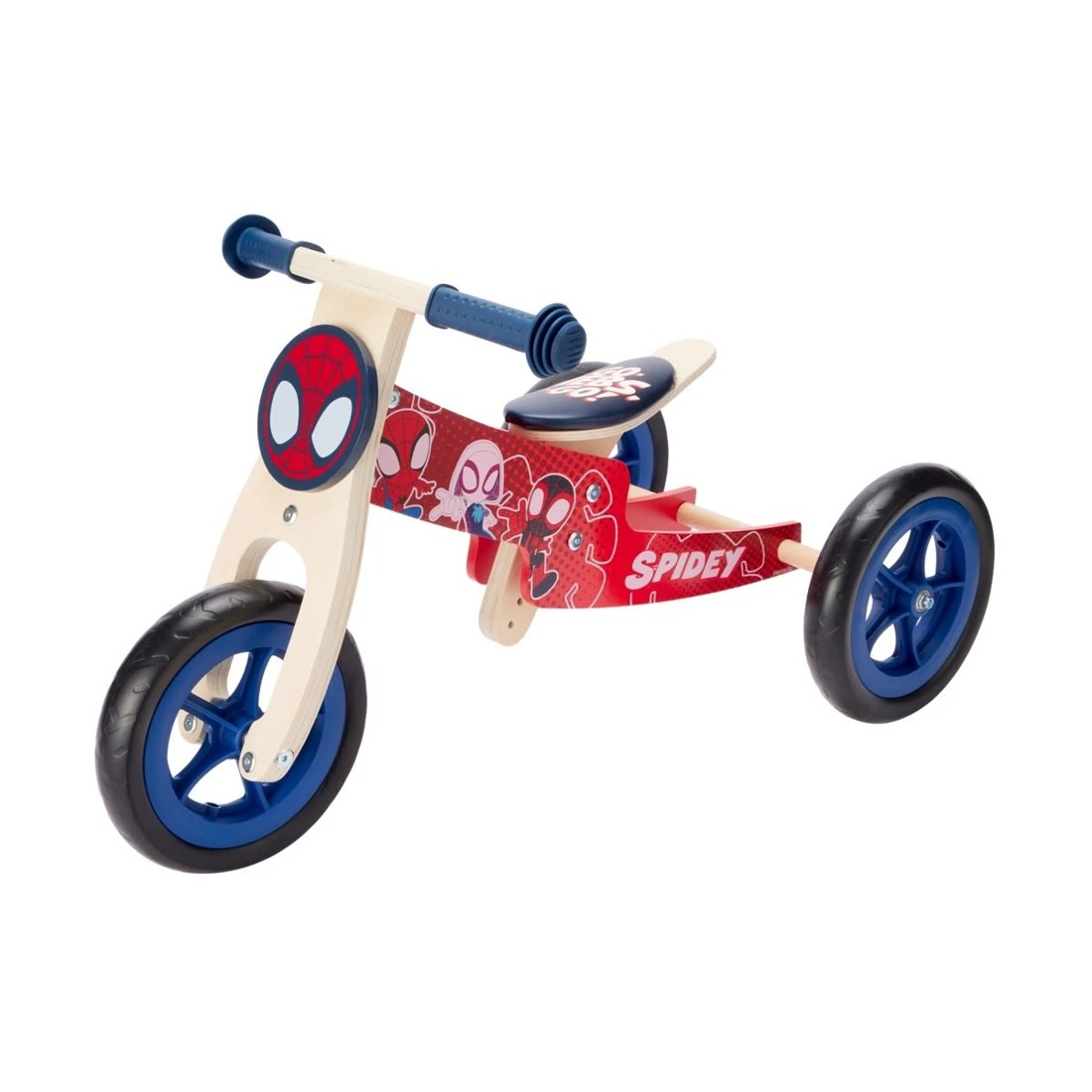 1 Disney Junior Marvel Spidey and His Amazing Friends 2-in-1 Wooden Balance Bike, 1 of 9