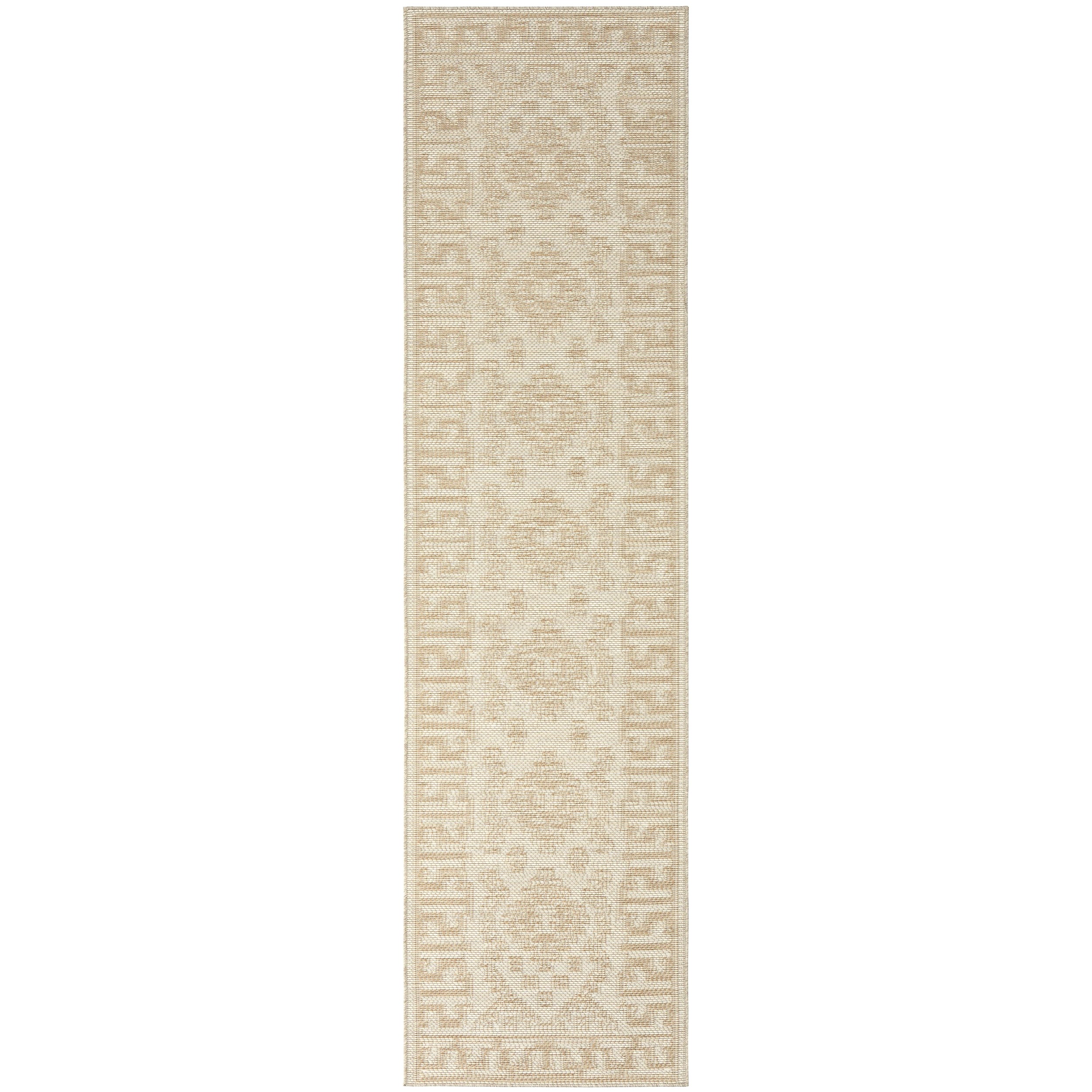 2 Common Ground Rugs Palmline Kuza 400x80cm - Large Outdoor Rug - Beige, 2 of 8