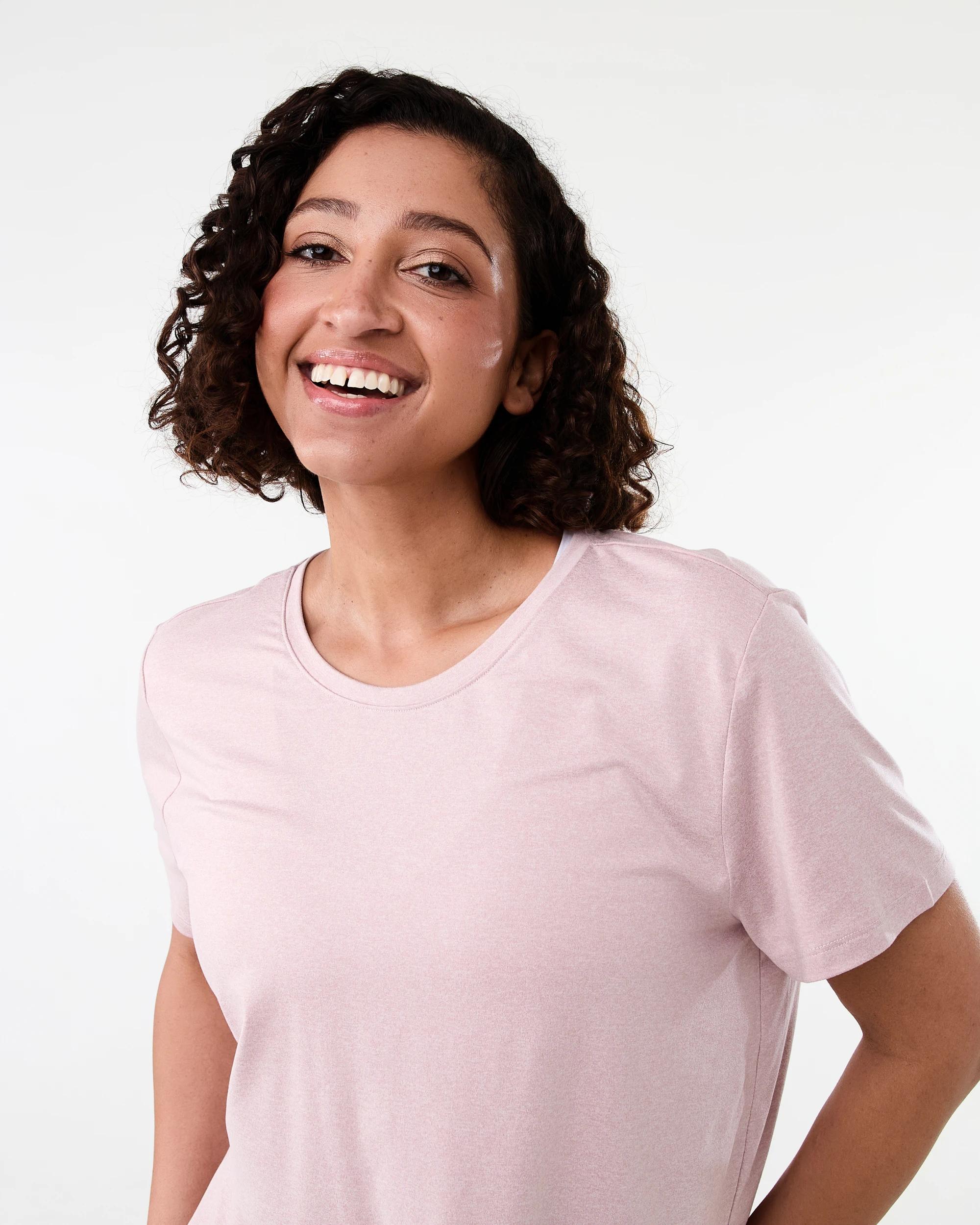 4 Active Womens Twist Back Studio T-shirt Burn Pink, 4 of 7