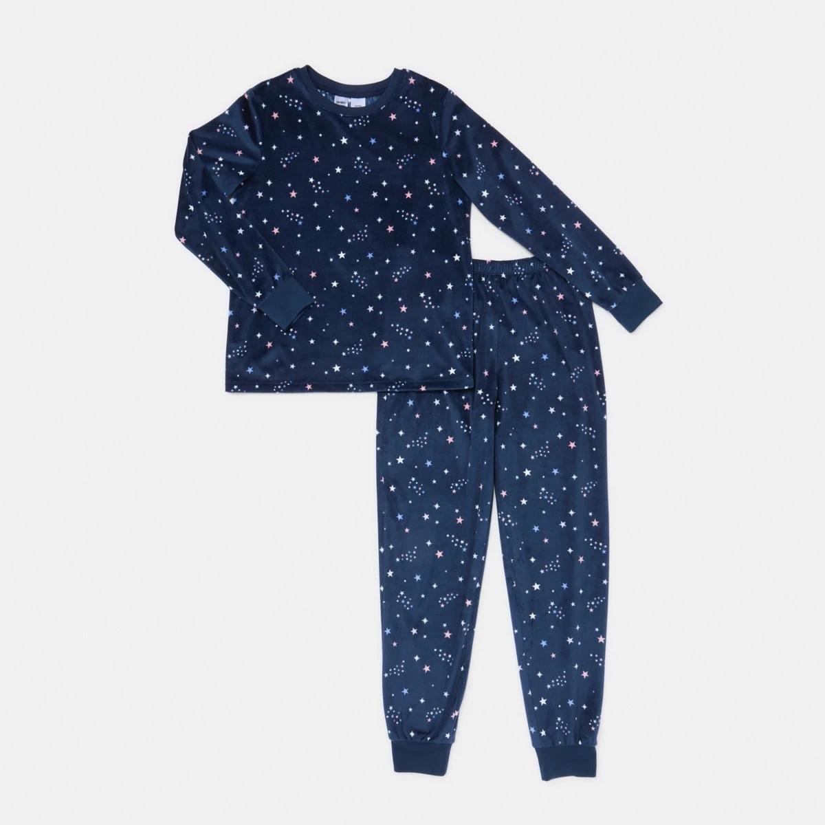 6 Super Soft Pyjama Set Navy Stars, 6 of 9