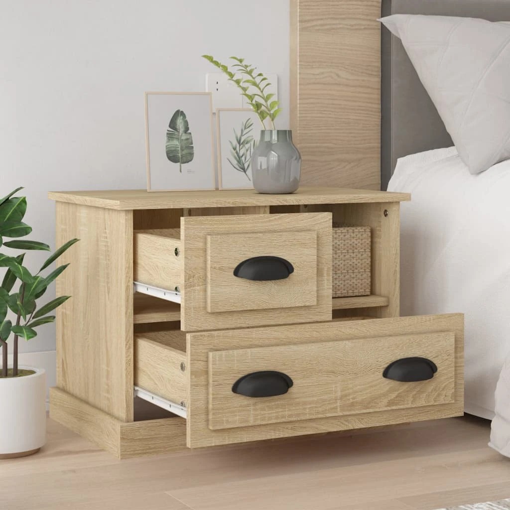 3 vidaXL bedside cabinet Ample Storage - Brown, 3 of 9