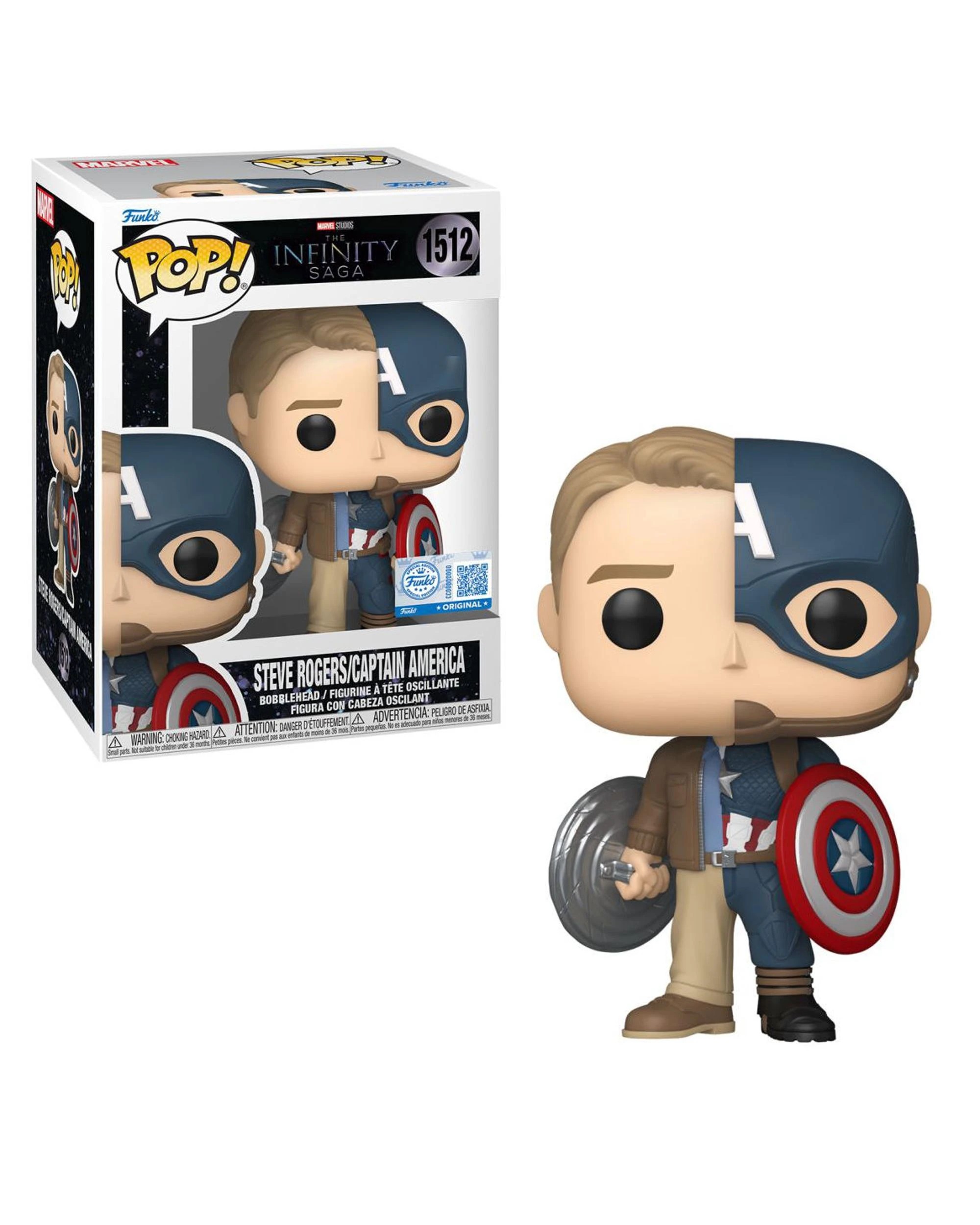 1 Marvel The Infinity Saga Steve Rogers/Captain America Funko POP! Vinyl, 1 of 3