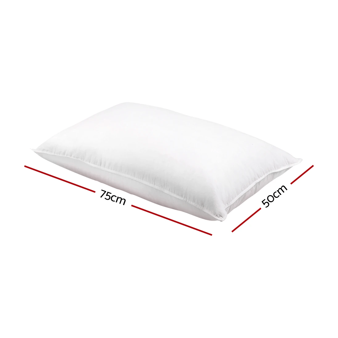 2 Giselle Bedding Duck Feather Down Pillow Twin Pack - White, 2 of 7