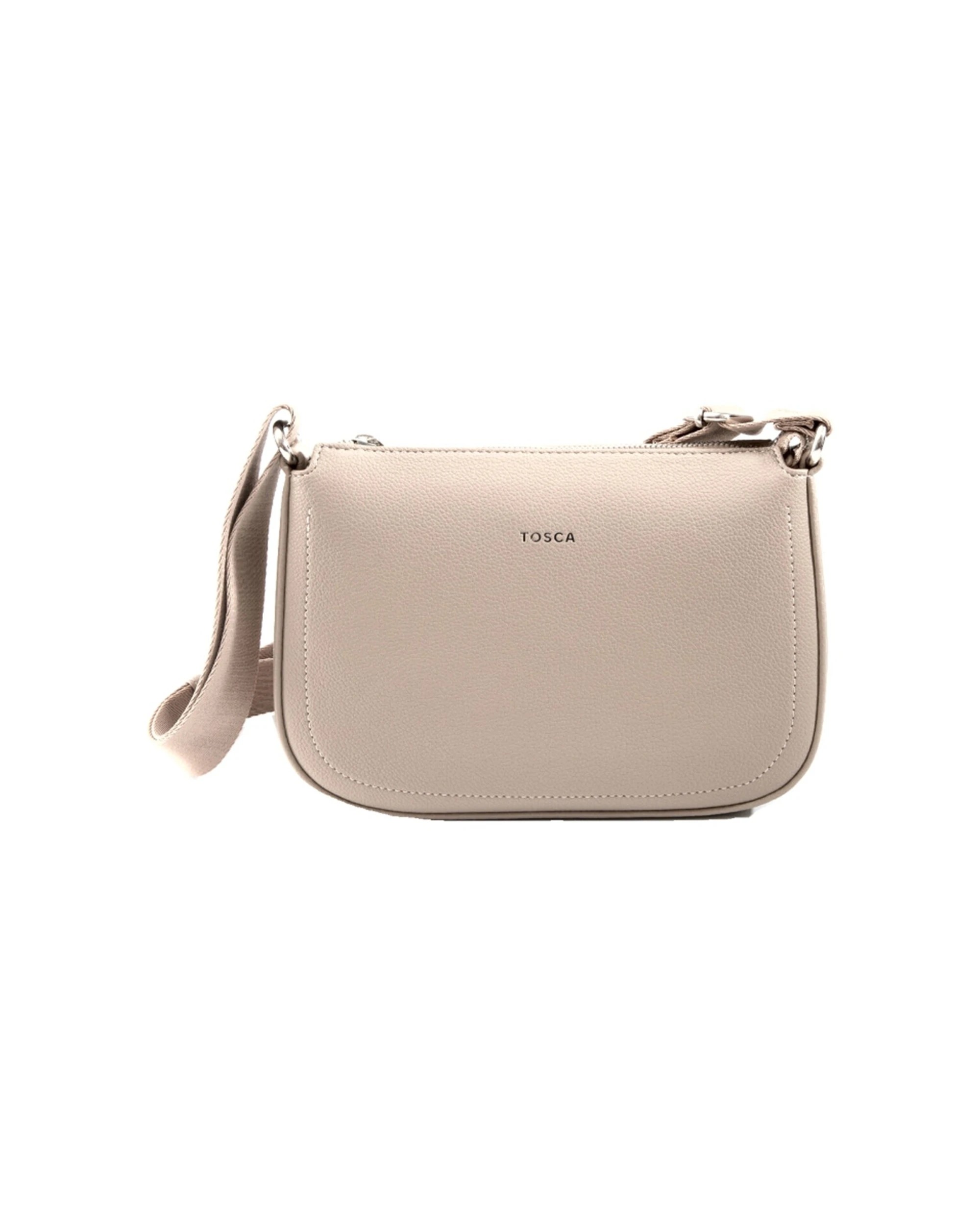 1 Tosca Crossbody Bag Textured Adjustable Strap Everyday Handbag Taupe - Beige, 1 of 5