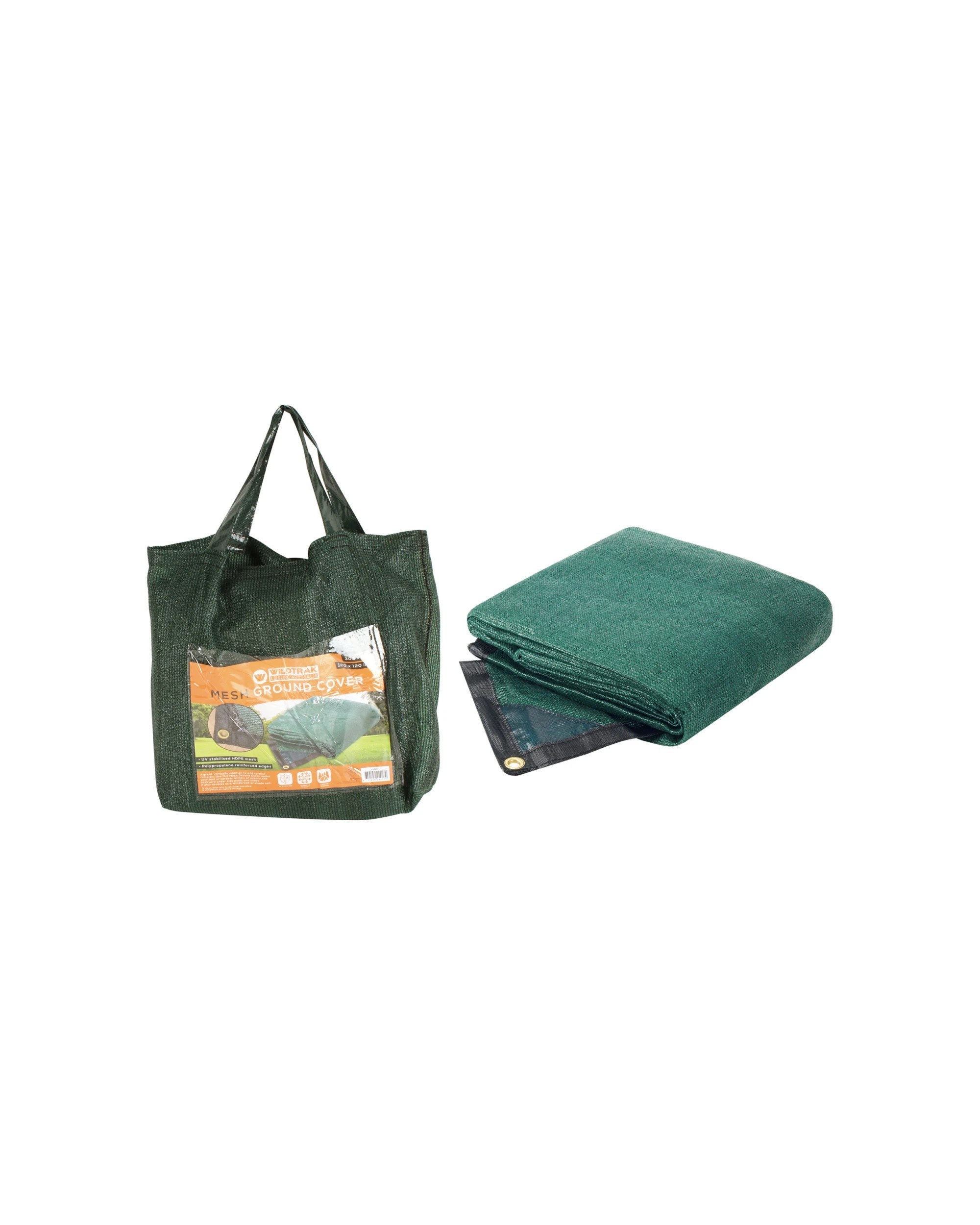 2 Wildtrak Mesh Ground Cover For Tent And Caravan Reinforced Edges - Green, 2 of 2