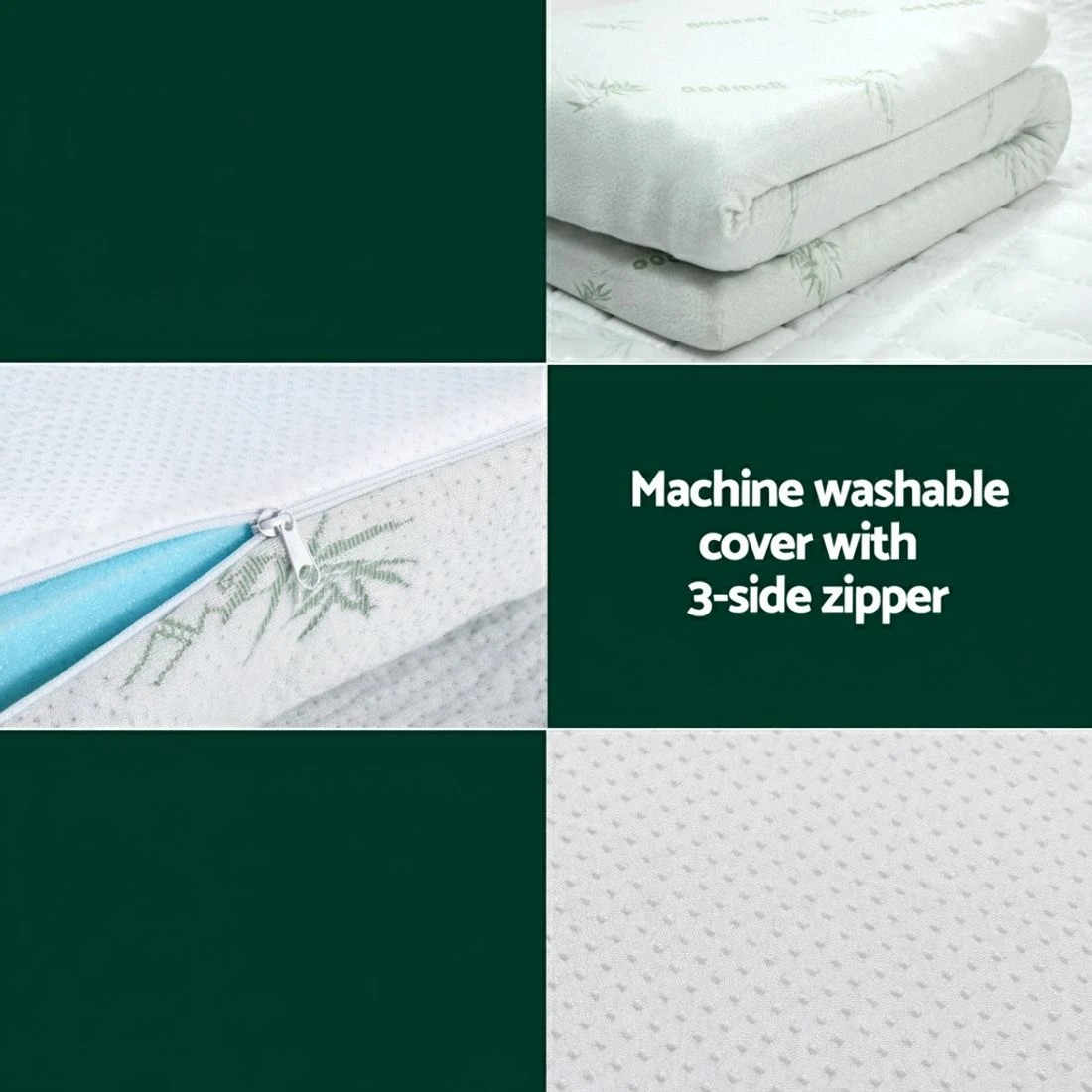 5 Giselle Bedding Memory Foam Mattress Topper Ventilated Cool Gel 5cm King - King Bed - Blue, 5 of 6