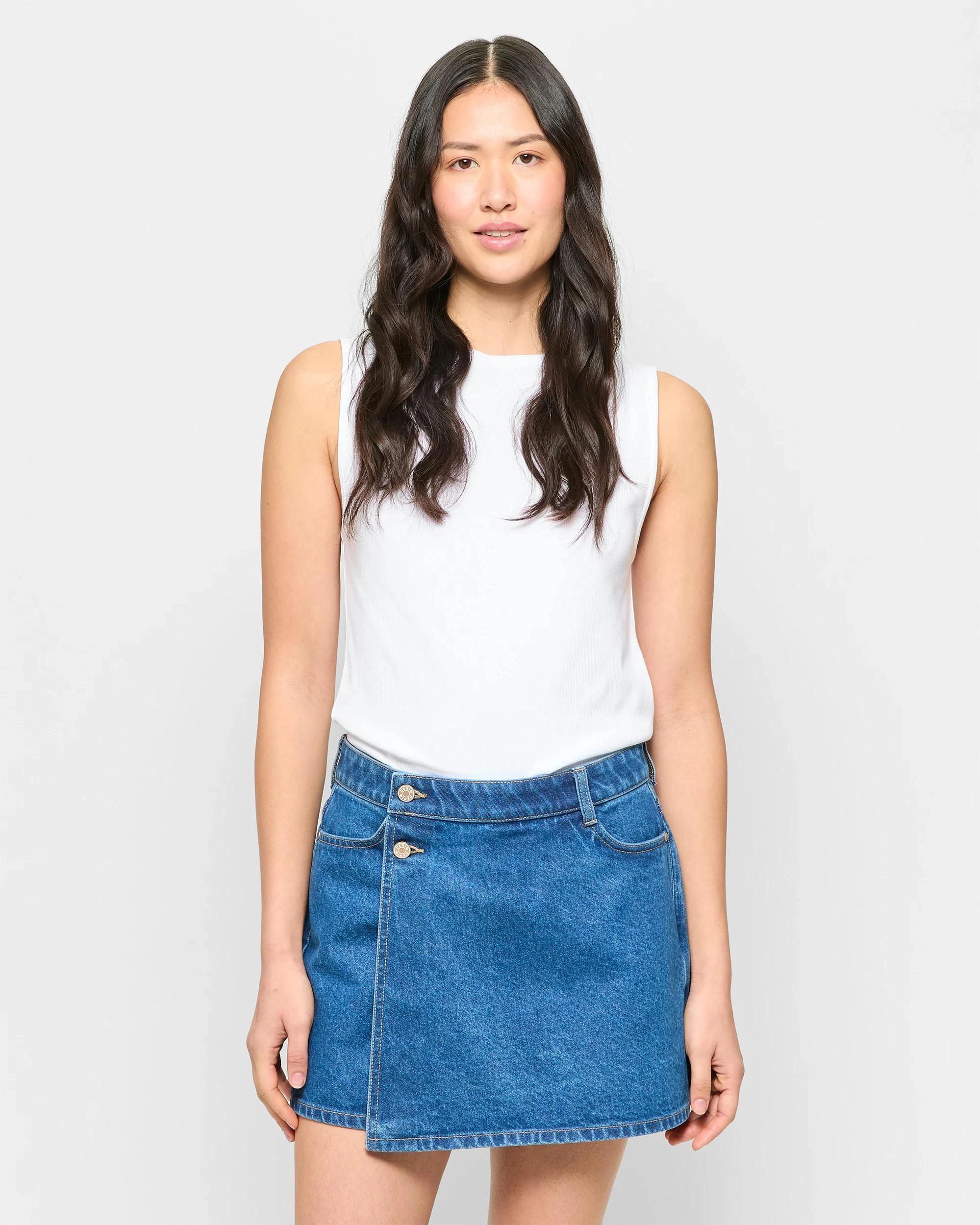 1 Target Denim Skort MEDITERRANEAN BLUE, 1 of 5