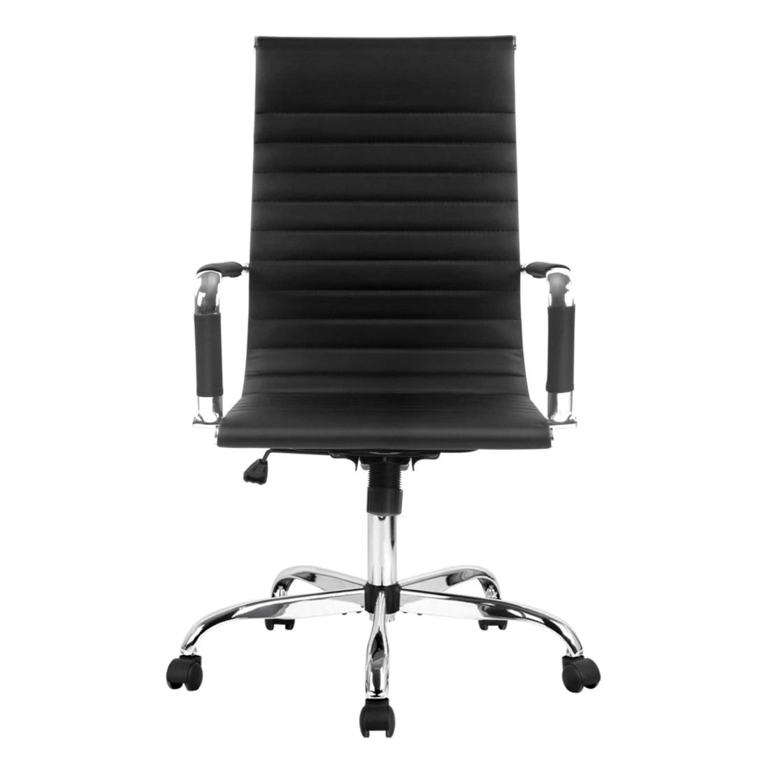 4 Artiss Office Chair Conference Chairs PU Leather High Back - Black, 4 of 8