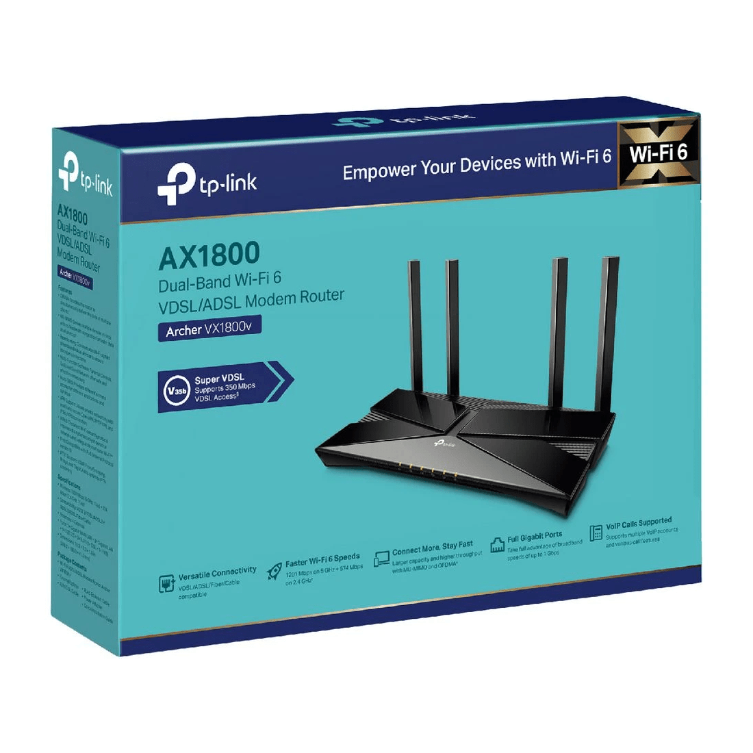 4 TP-Link AX1800v Dual-Band Wi-Fi 6 VDSL/ADSL Modem Router., 4 of 4