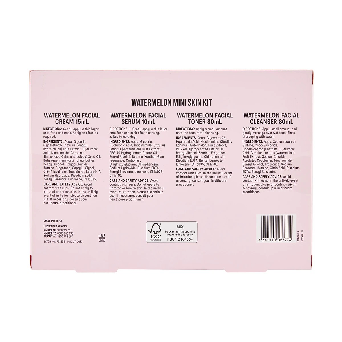 9 OXX Skincare Watermelon Mini Skin Kit - Niacinamide and Hyaluronic Acid, 9 of 9