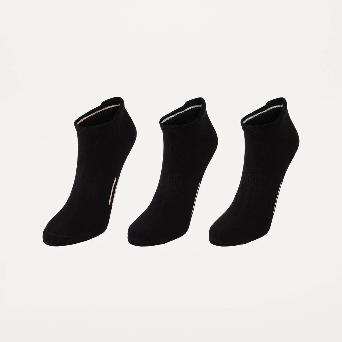 1 3 Pack Active Bamboo Low Cut Socks BLACK PINK, 1 of 3
