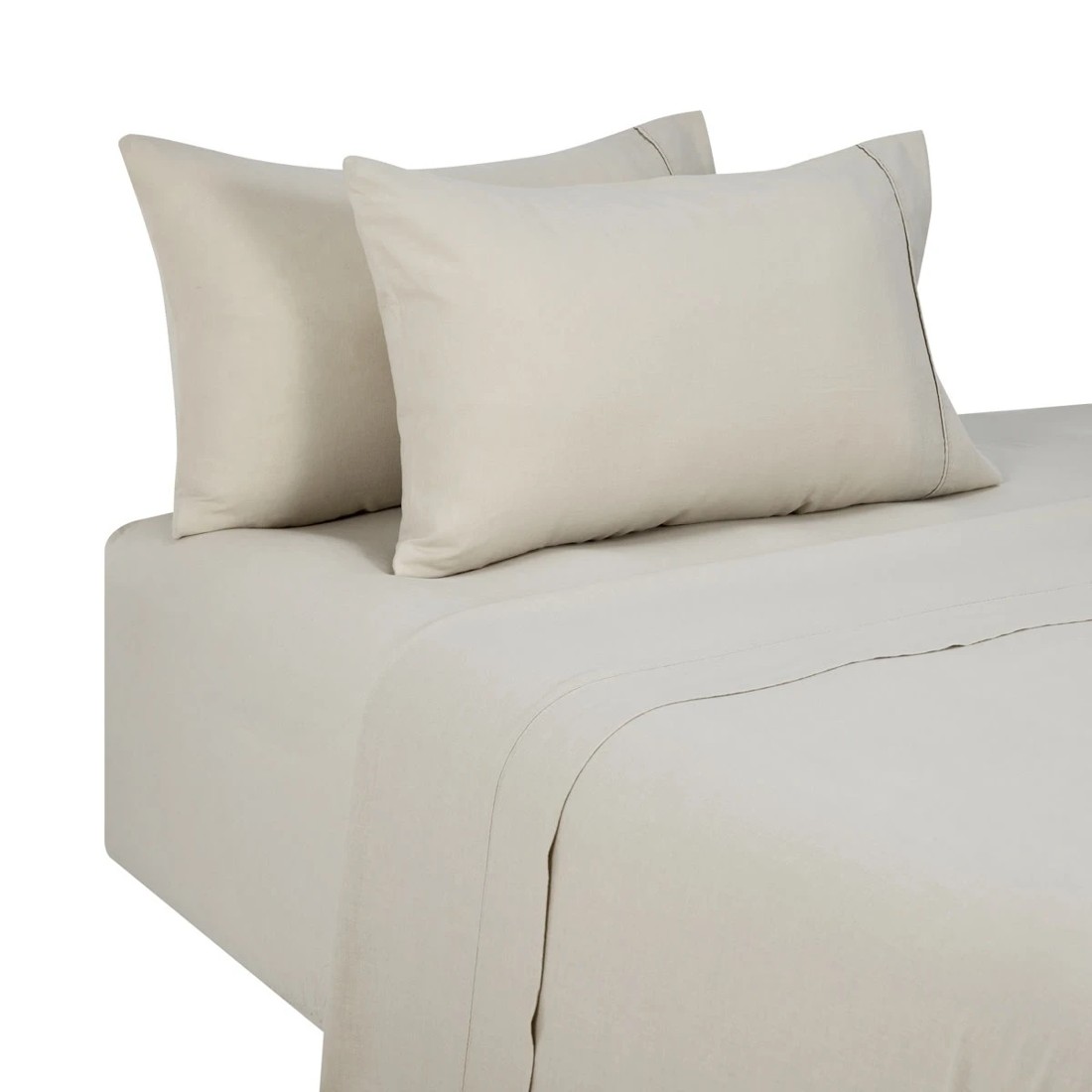 5 Cotton Linen Sheet Set - Queen Bed, Natural, 5 of 7