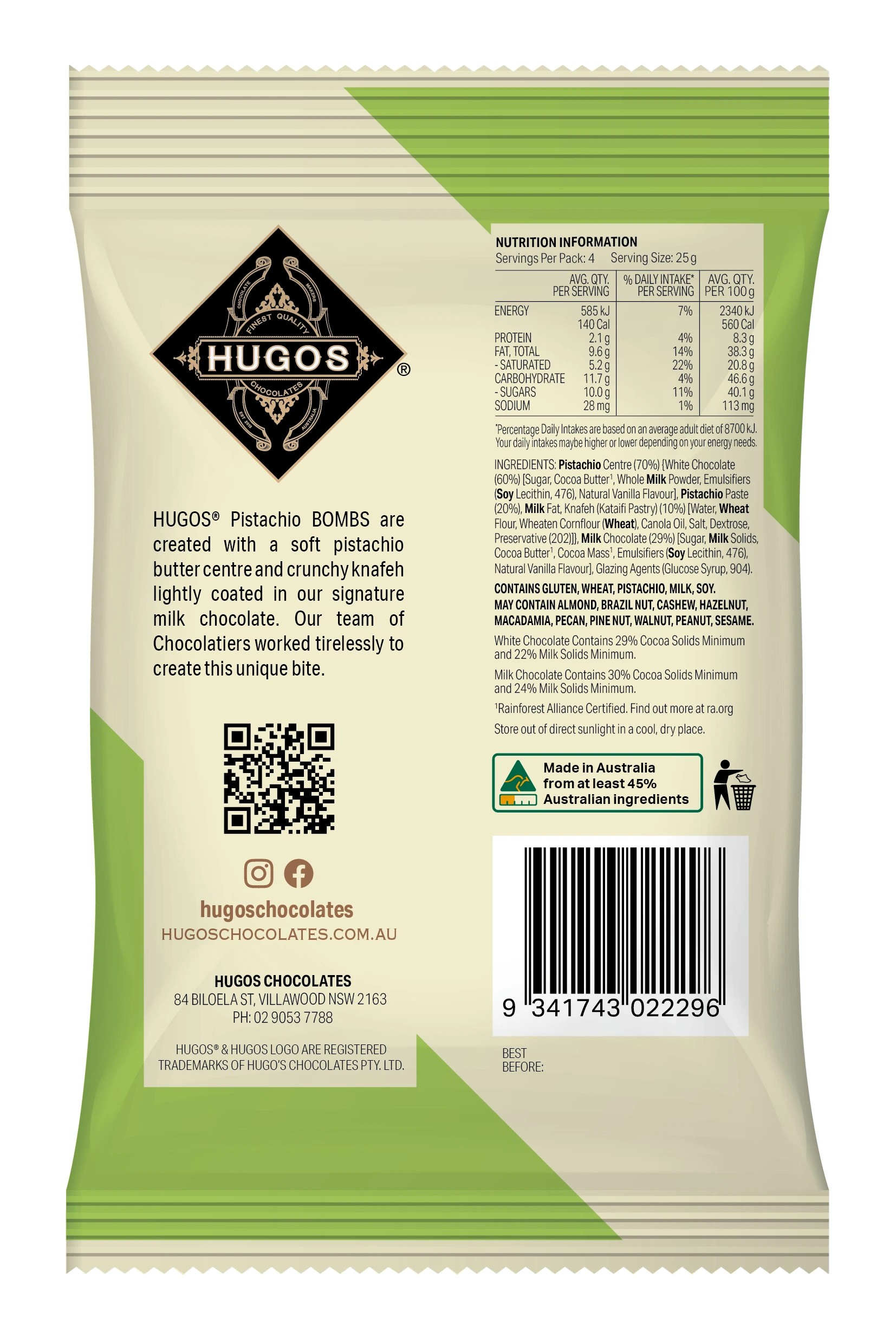 2 Hugos Pistachio Bombs 100g, 2 of 2