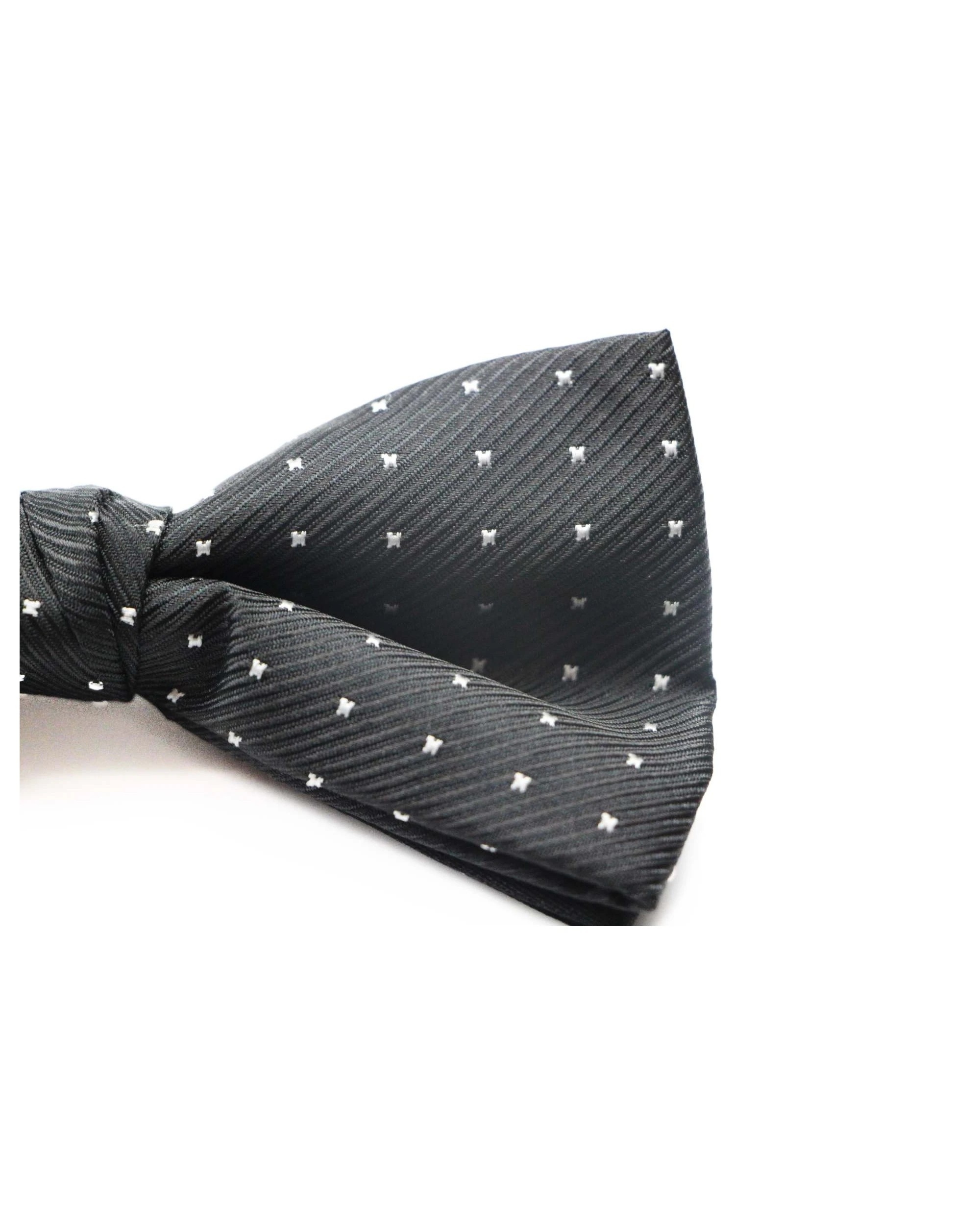 2 Zasel Mens Black & Silver Star Polka Dot Patterned Bow Tie - Multi, 2 of 5
