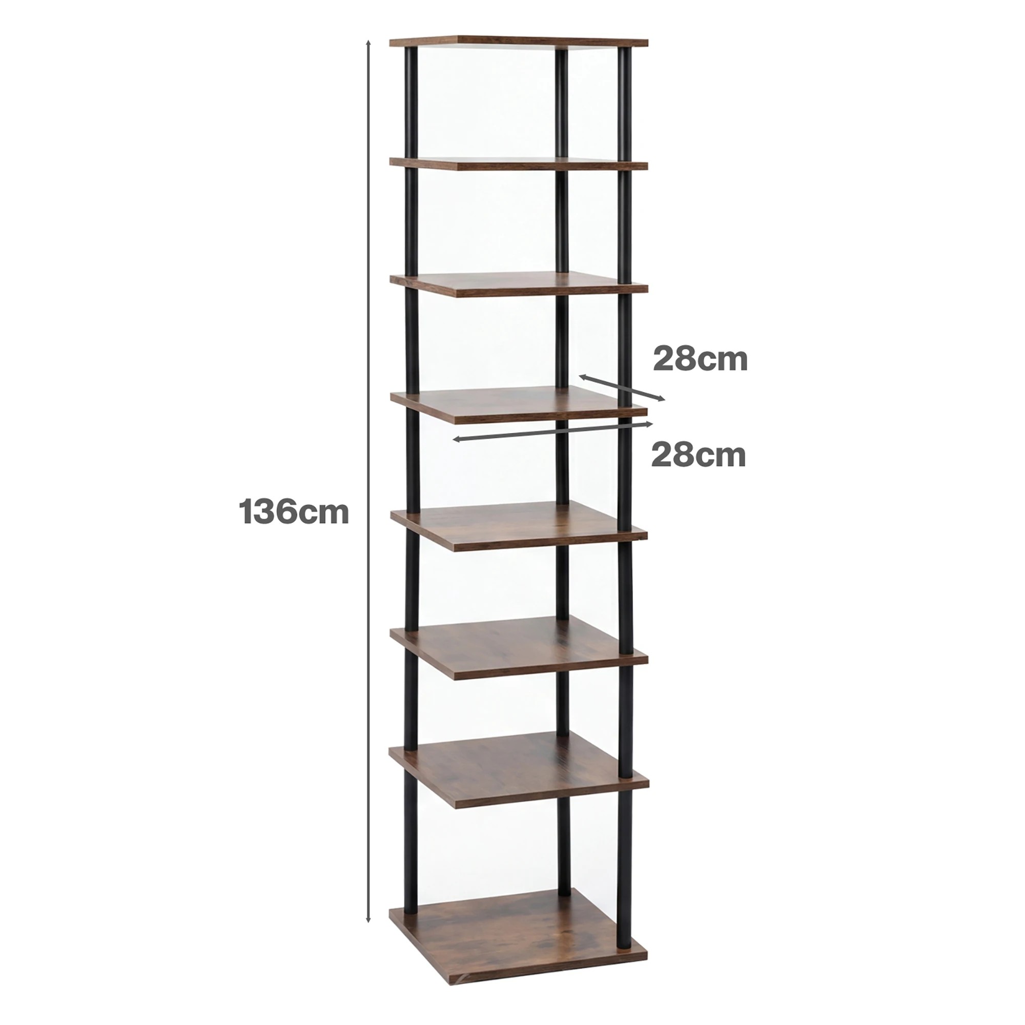 3 Levede Vertical Shoe Rack 8-Tier Space Saving Narrow Corner Organiser Storage, 3 of 8