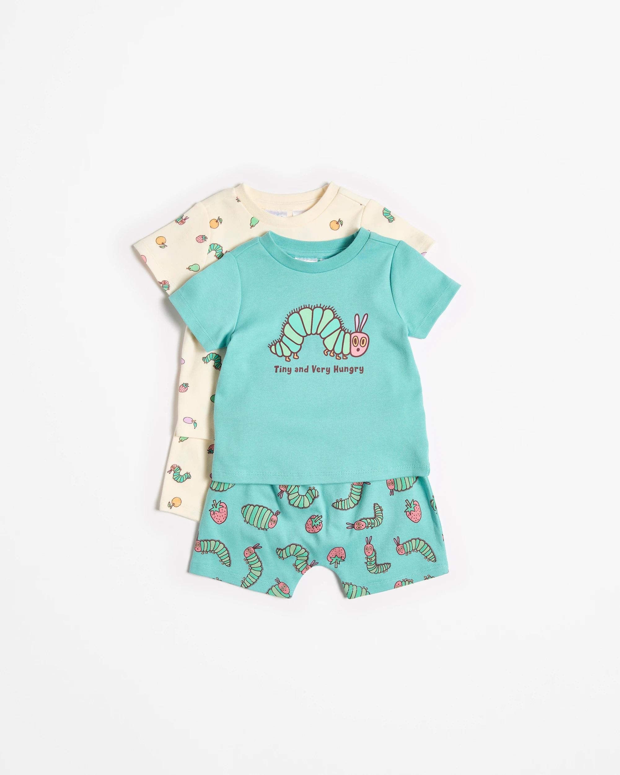 1 Baby The Very Hungry Caterpillar Organic Cotton Short Pyjama Set - 2 Pack MULTI, 1 of 5