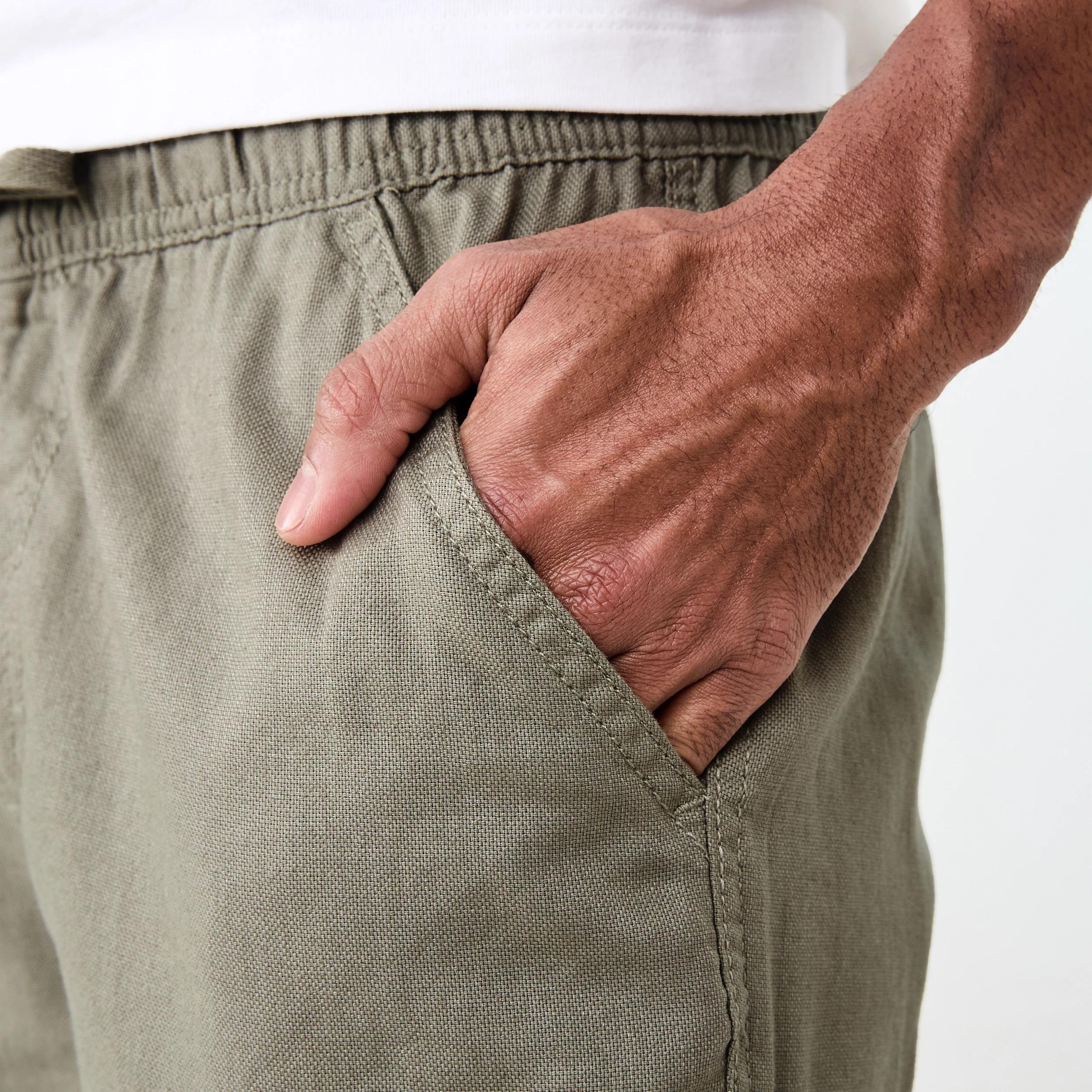 5 Cotton Linen Cargo Shorts SAGE WASH, 5 of 6