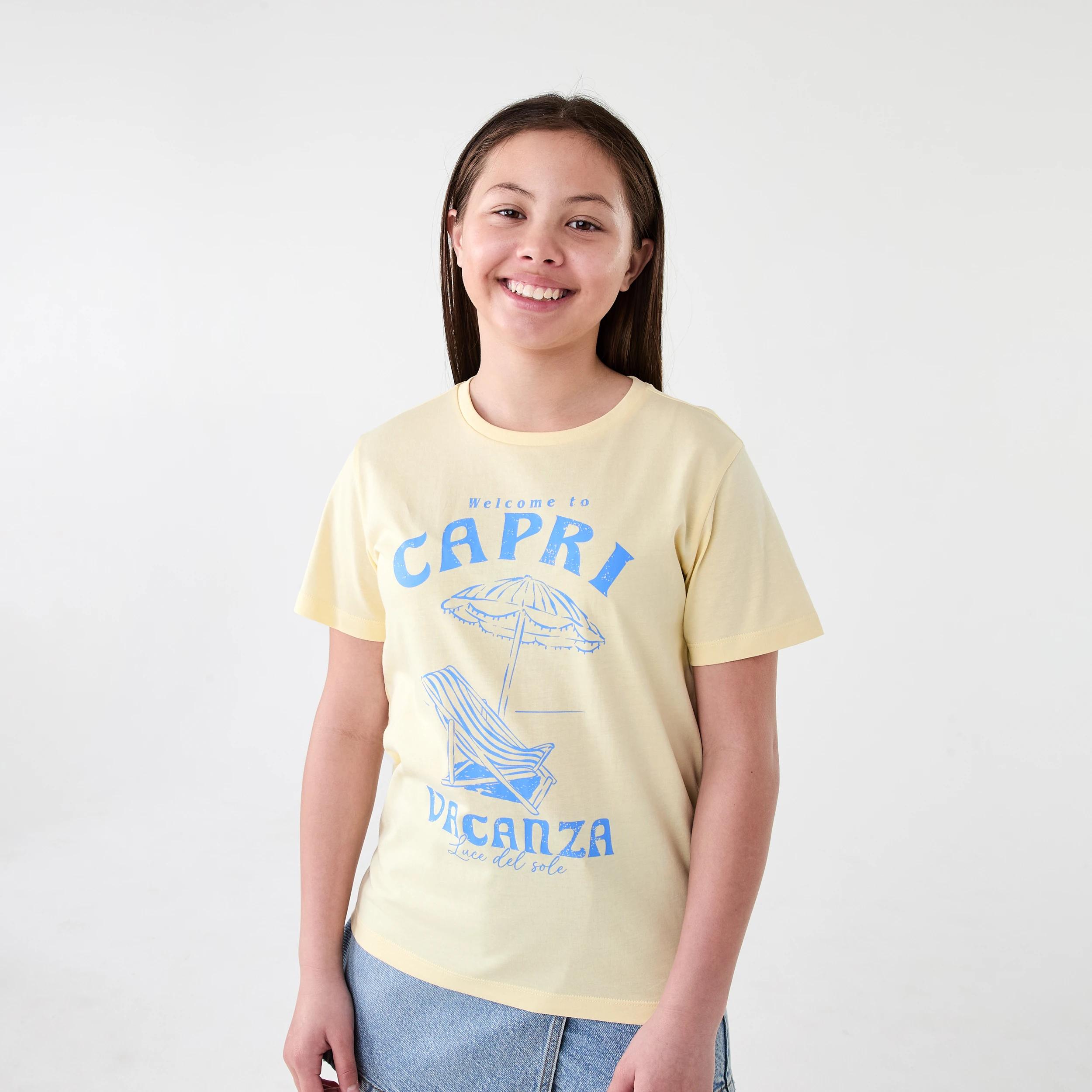 1 Short Sleeve Print T-shirt Ylw Slogan, 1 of 6