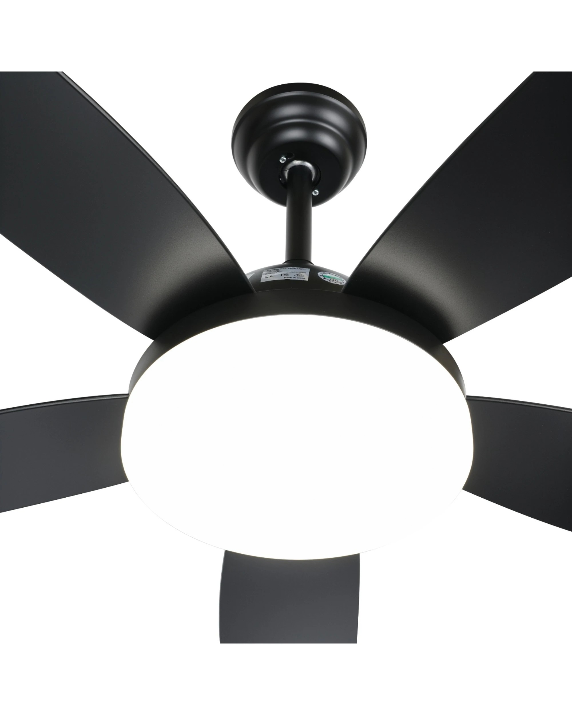 6 Advwin Ceiling Fans with 3-Color Light & 6 Speed, with 5 Quiet DC Reversible Blades Black, 6 of 8