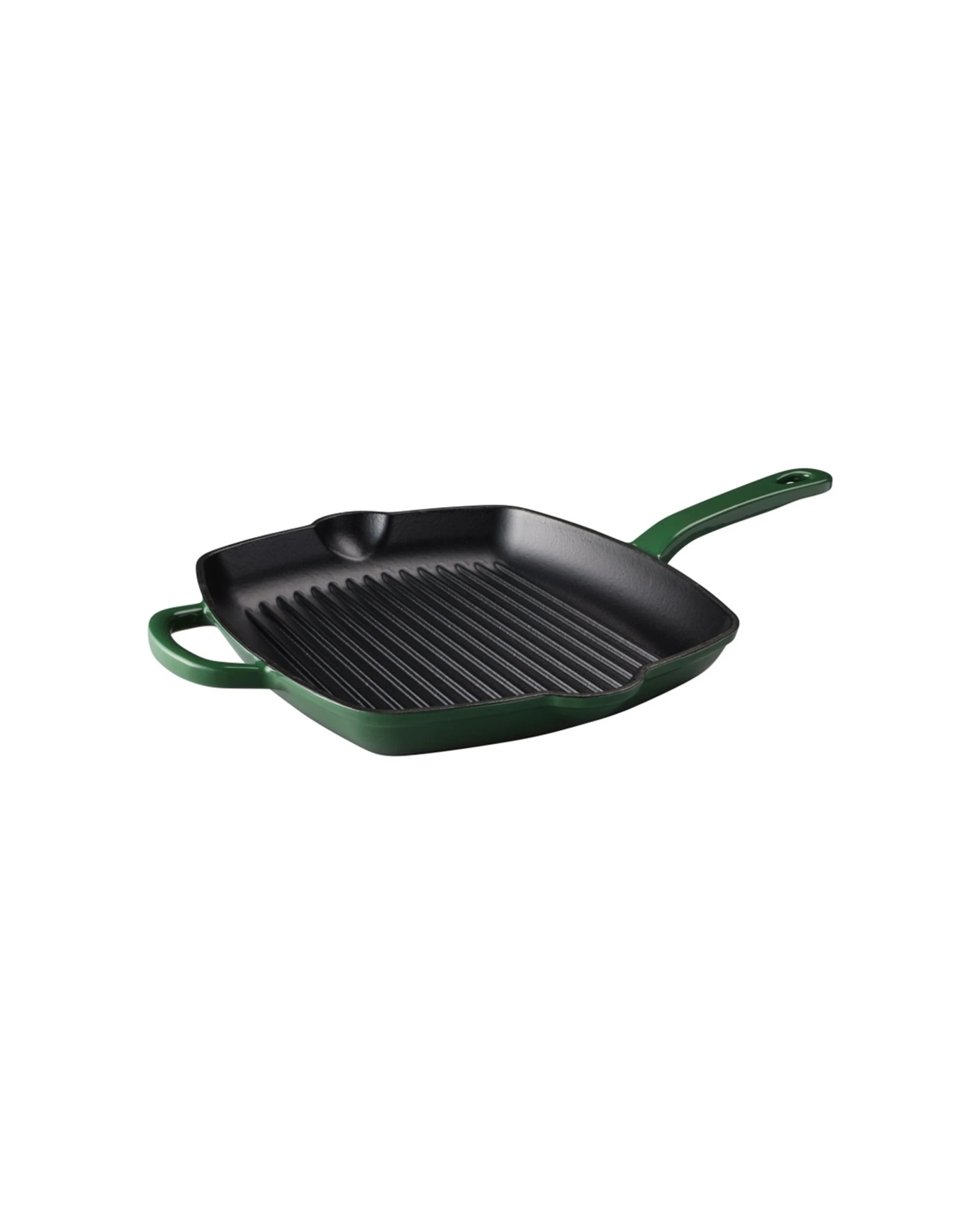 2 Maxwell & Williams Durable Cast Iron Grill Pan Raised Ridges 26cm English Racing - Green, 2 of 5