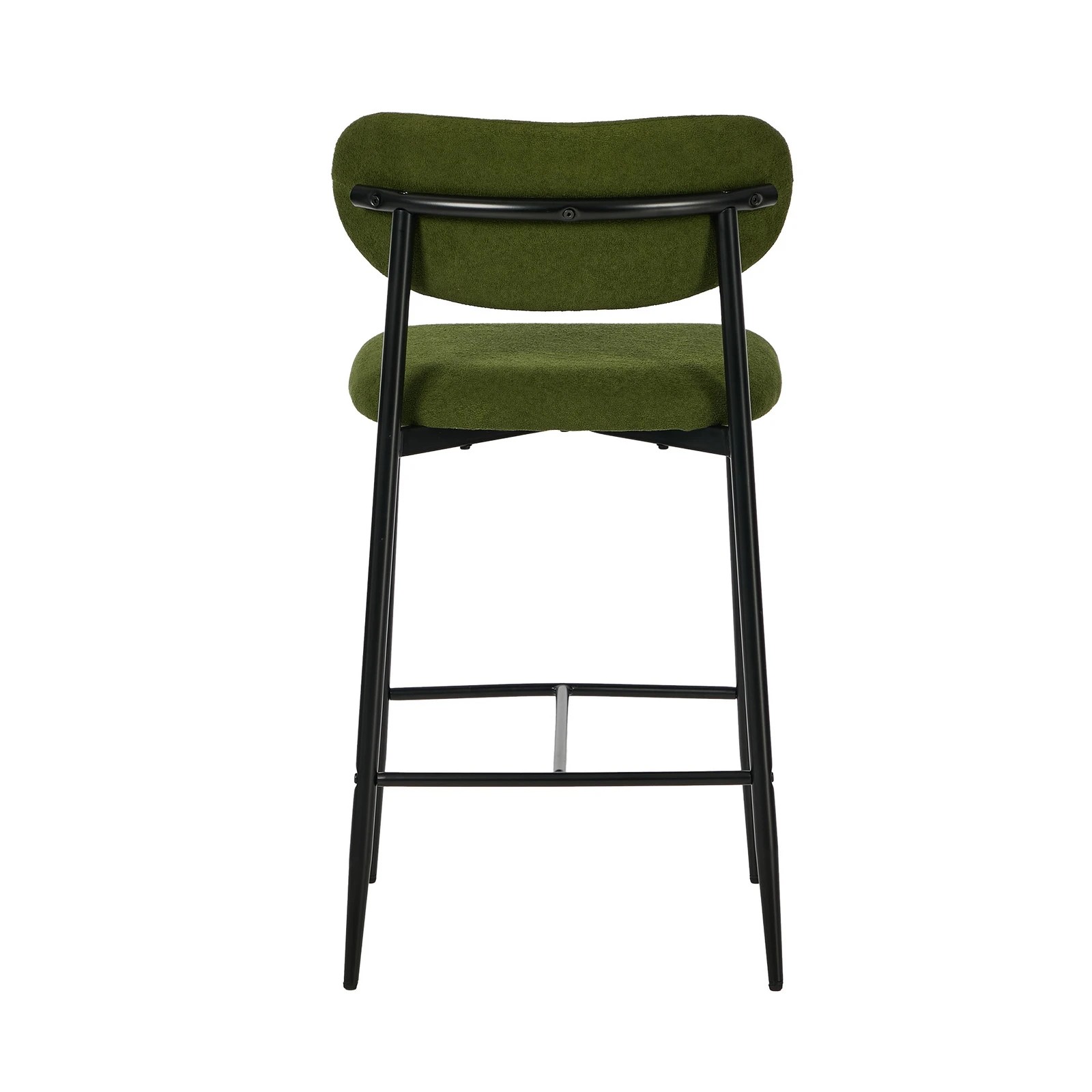 8 Oikiture 4x Bar Stools Kitchen Stool Counter Chair Boucle- Green, 8 of 8
