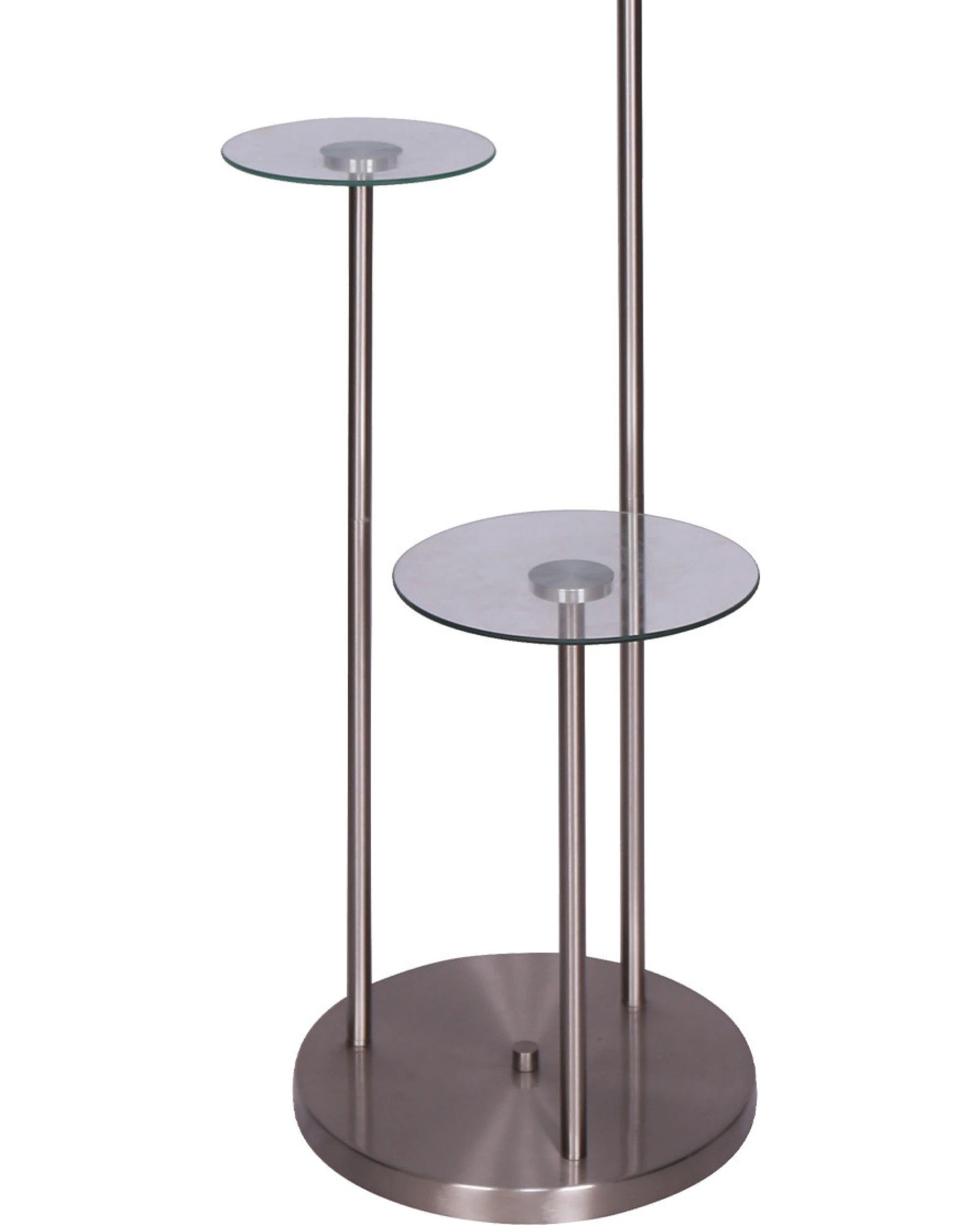 2 Sarantino Metal Floor Lamp with Glass Shelves, 2 of 8