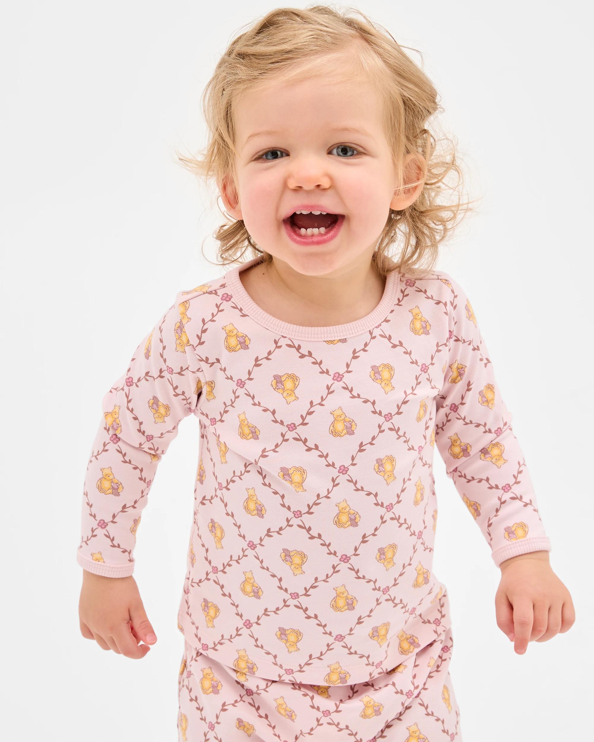 3 Disney Winnie The Pooh Organic Cotton 2 Pack Baby Pyjama Set PINK, 3 of 7