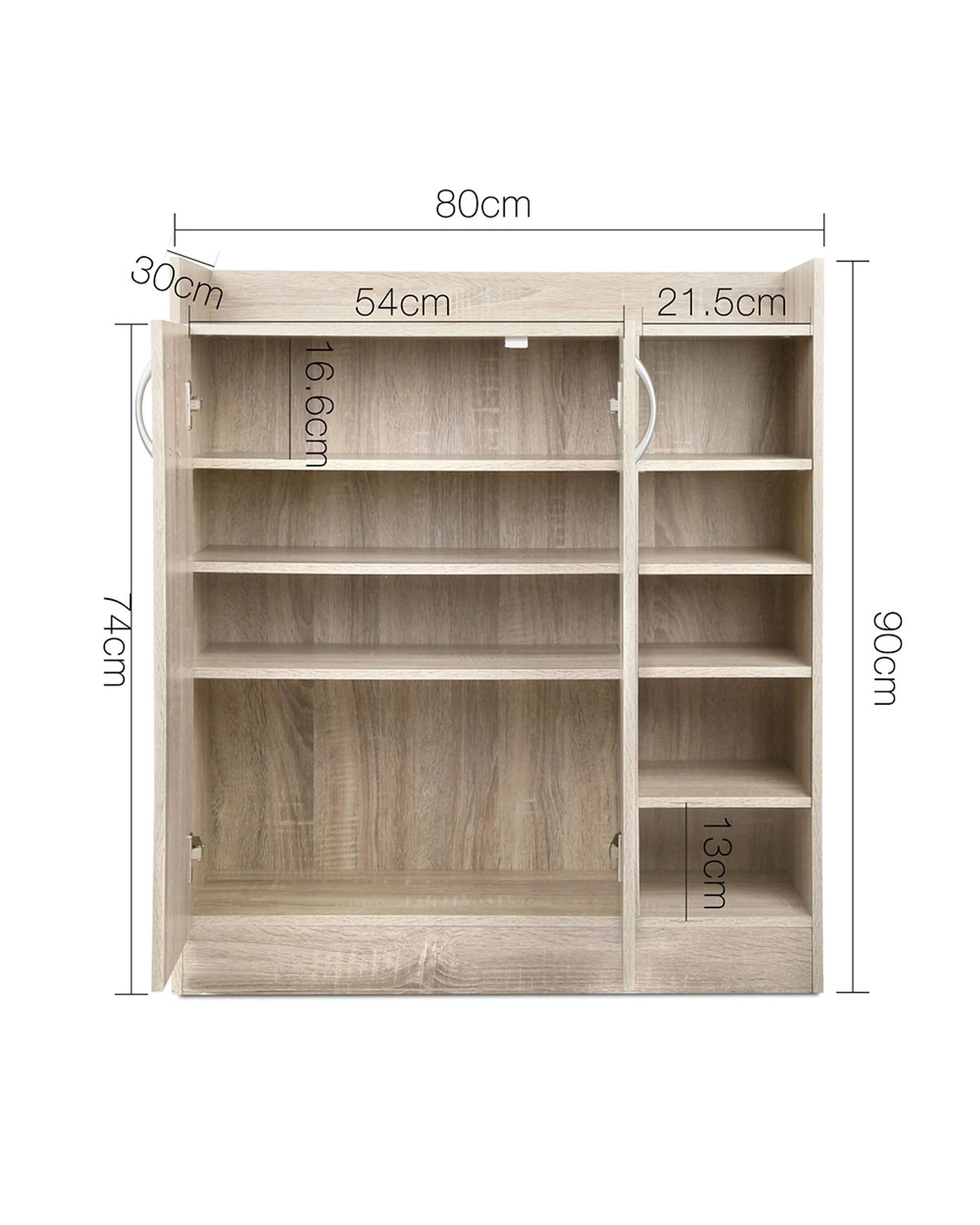 3 Artiss Shoe Rack Cabinet 21 Pairs Adjustable Shelves
 - Brown, 3 of 3
