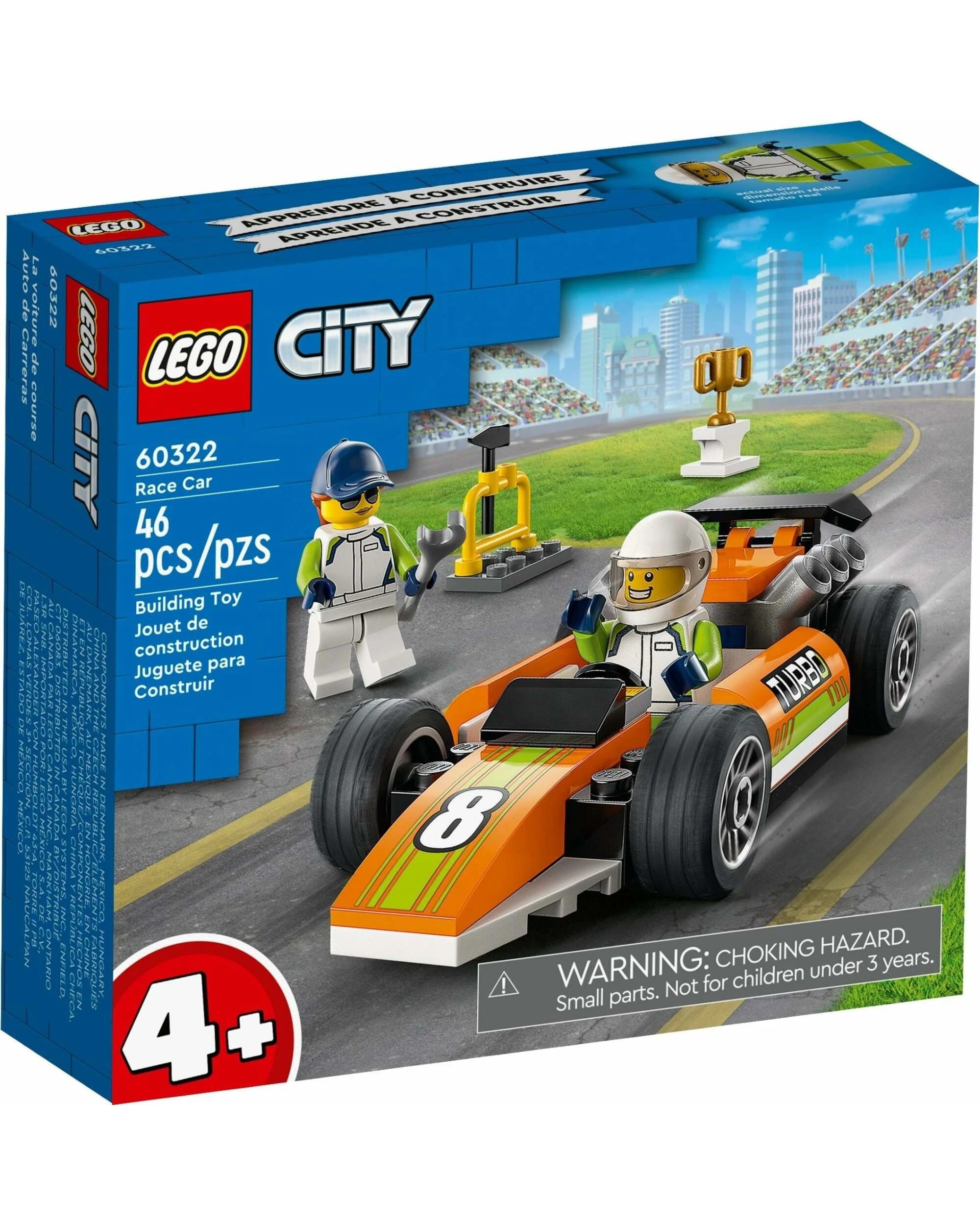 4 LEGO 60322 Race Car: F1 Style Toy Car for Kids 4+, 4 of 5