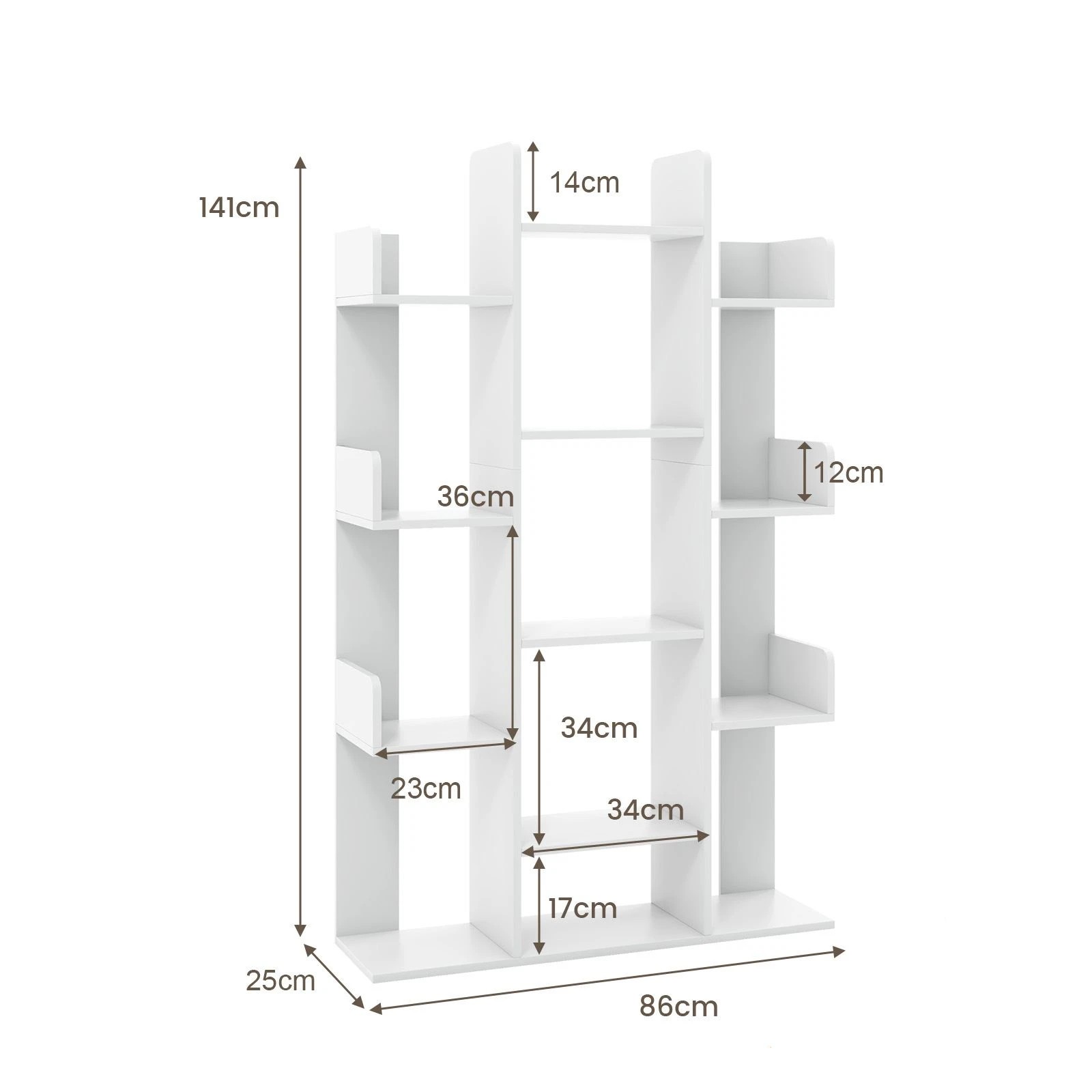 2 Costway 13 Cube Storage Bookcase Wooden Open Display Cabinet Bookshelf, 2 of 3