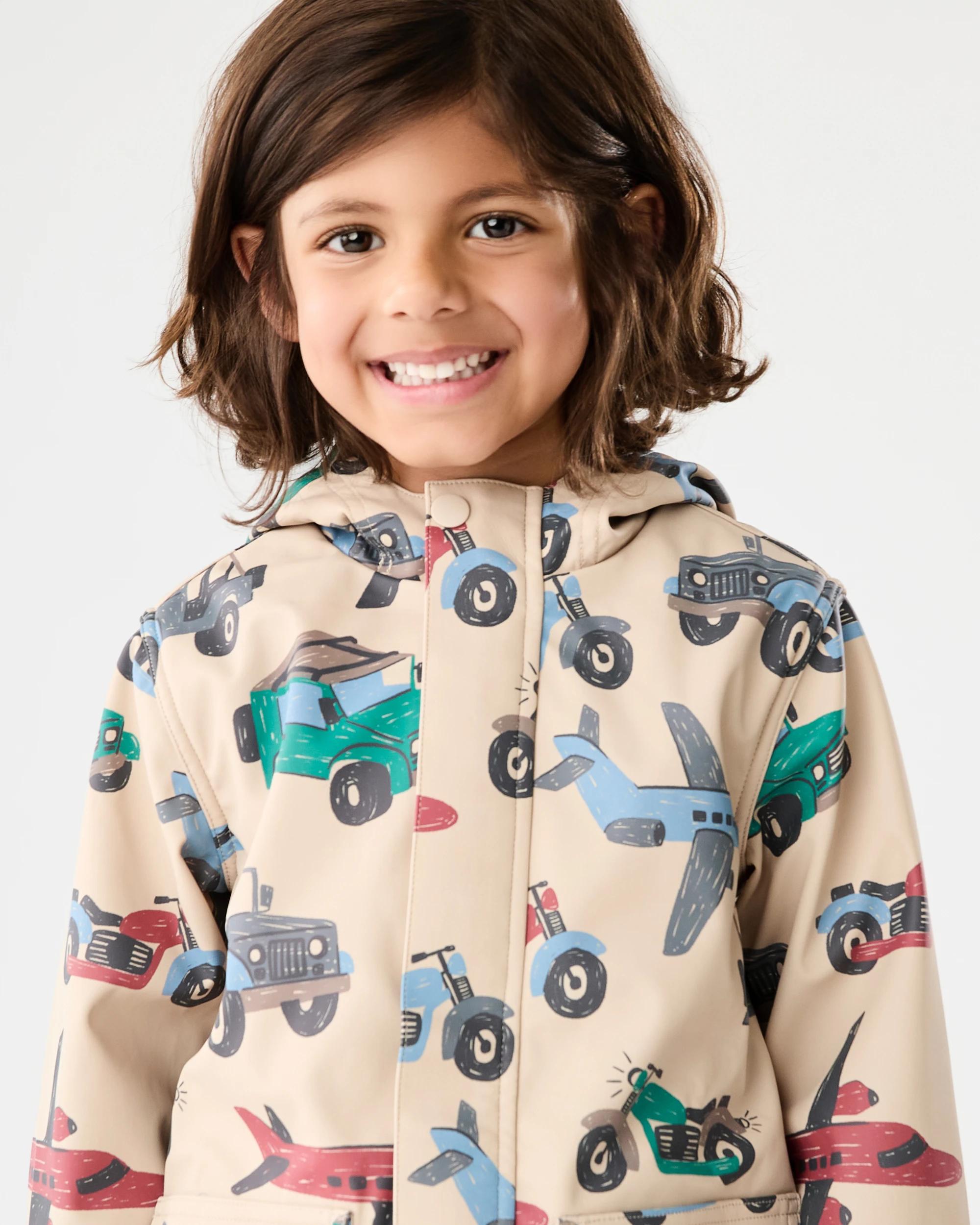 4 Printed Rain Jacket Bge Cars, 4 of 7