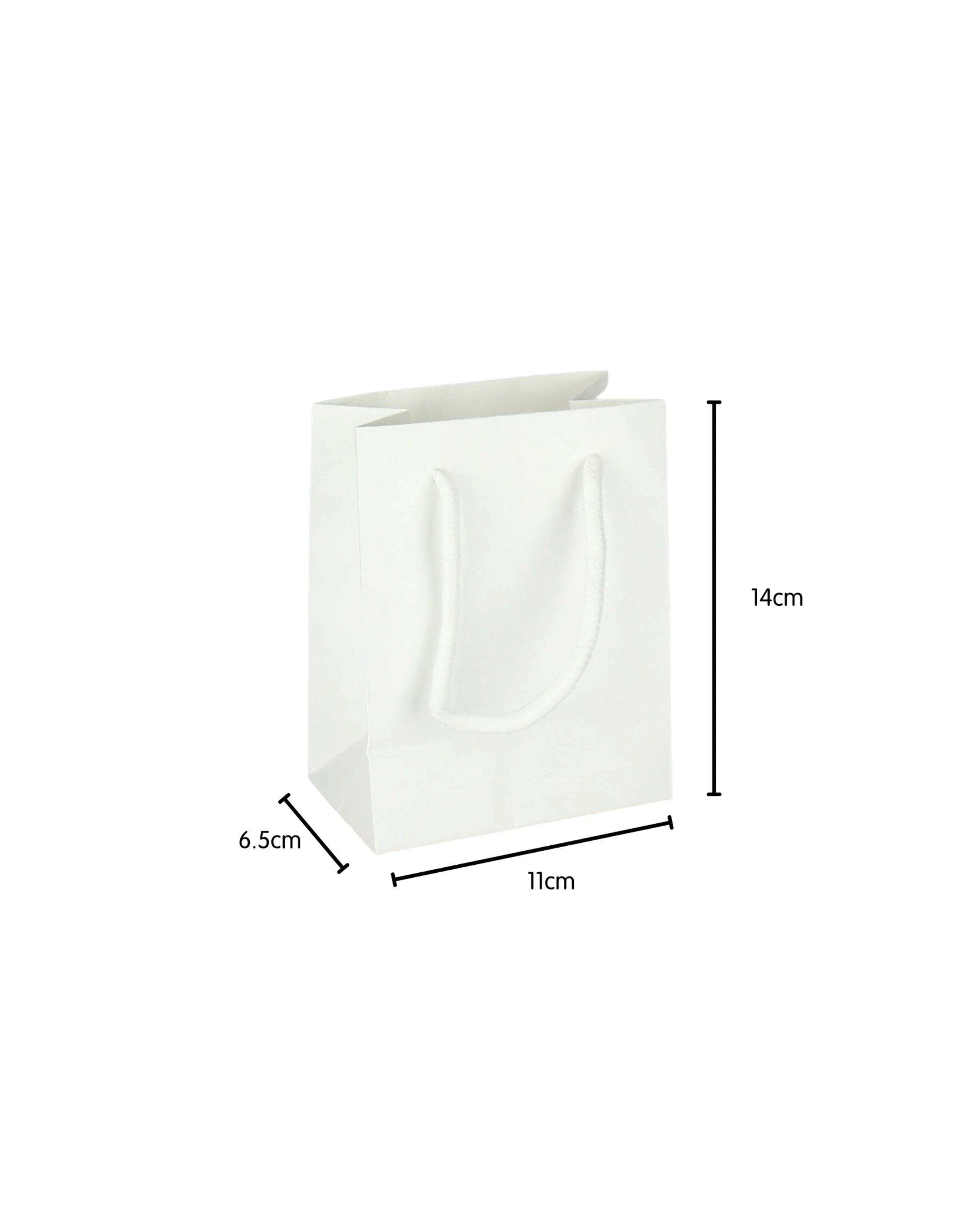2 Partyrama Kraft Paper Gift Bag 14cm - White, 2 of 2