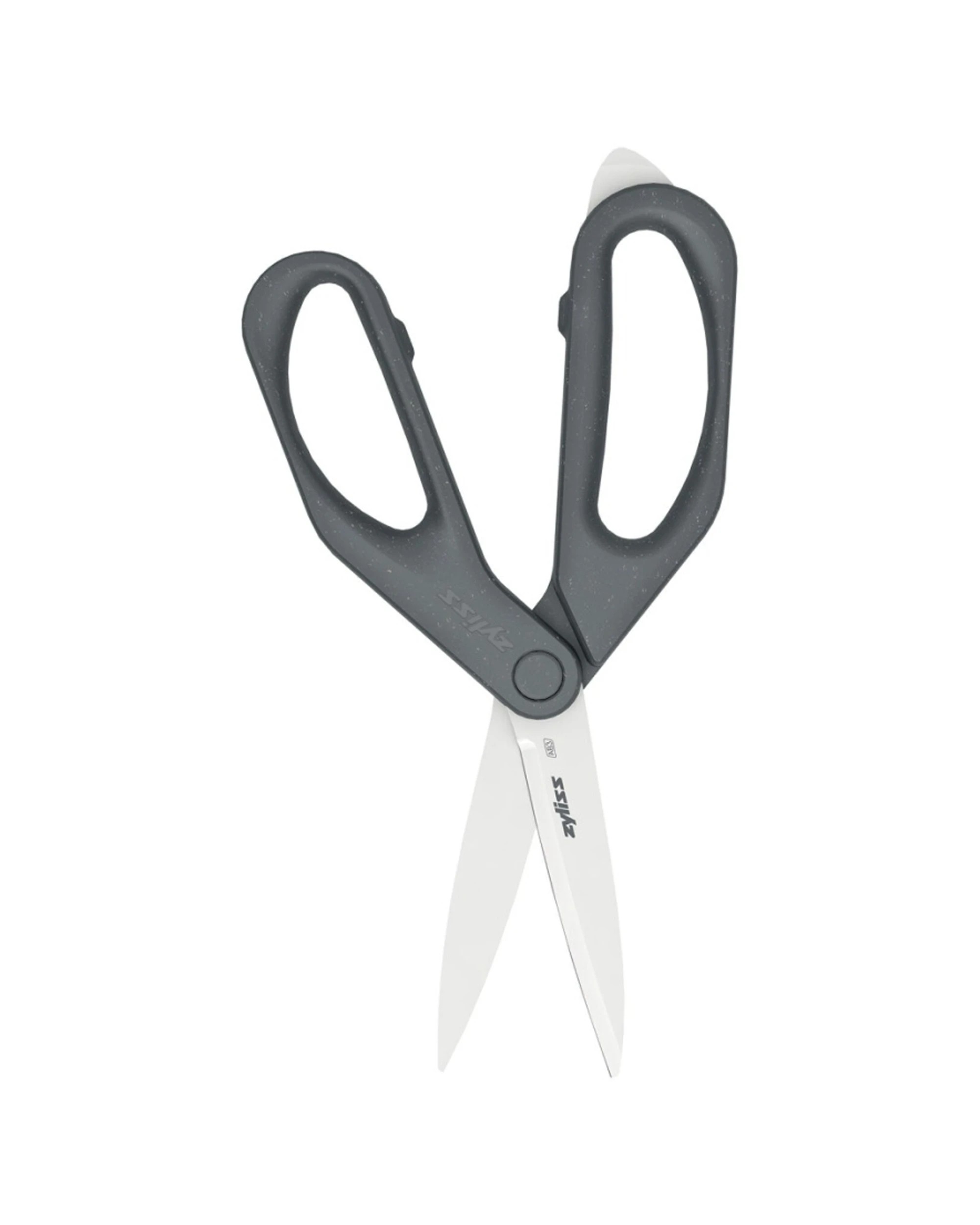 2 Zyliss Household Scissors Stainless Steel Built-In Box Cutter Ergonomic Handle Durable - Grey, 2 of 6